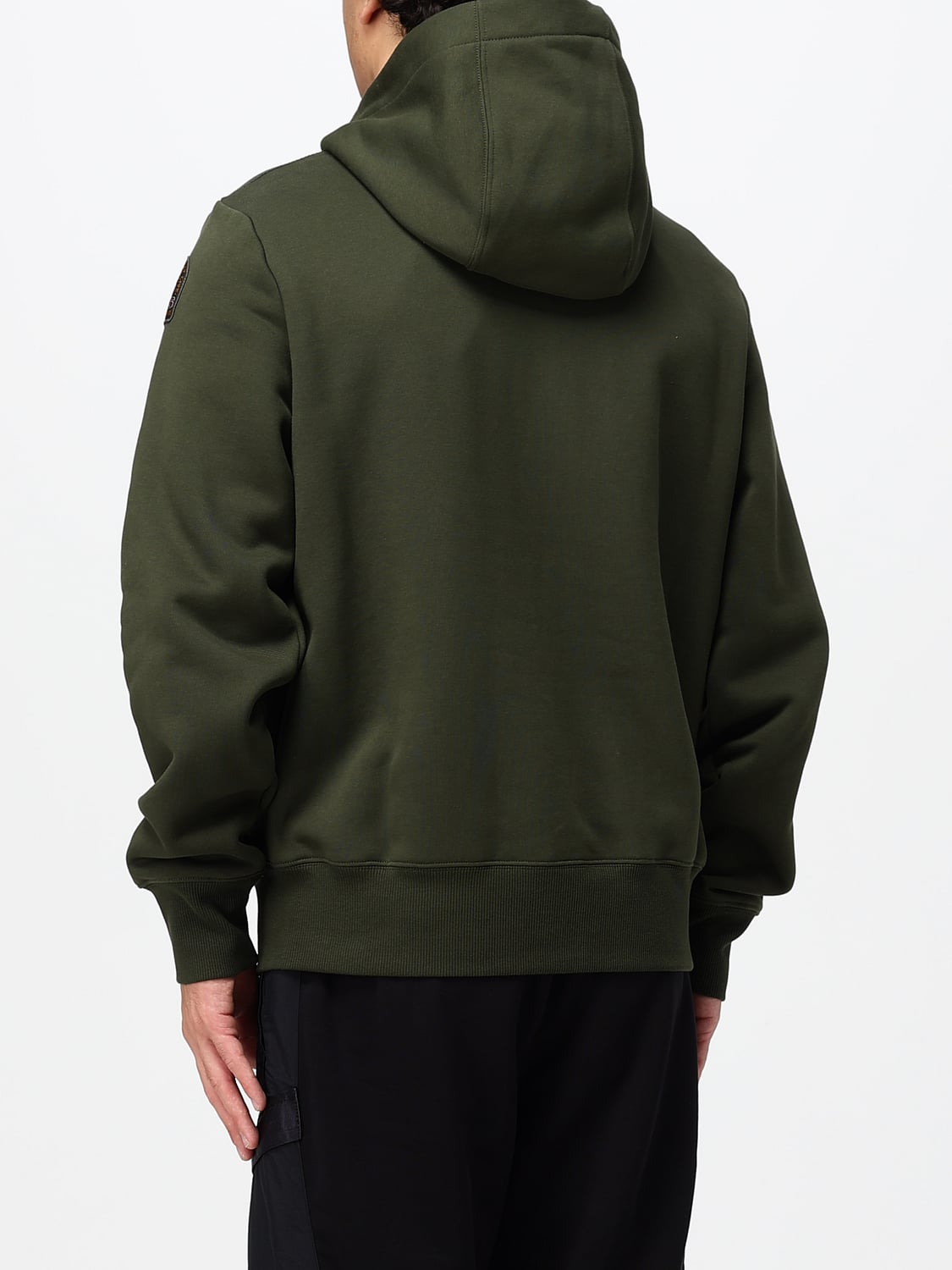 PARAJUMPERS スウェットシャツ: PARAJUMPERS ドローストリング付きジップアップ コットンブレンドフーディー, グリーン - Img 2