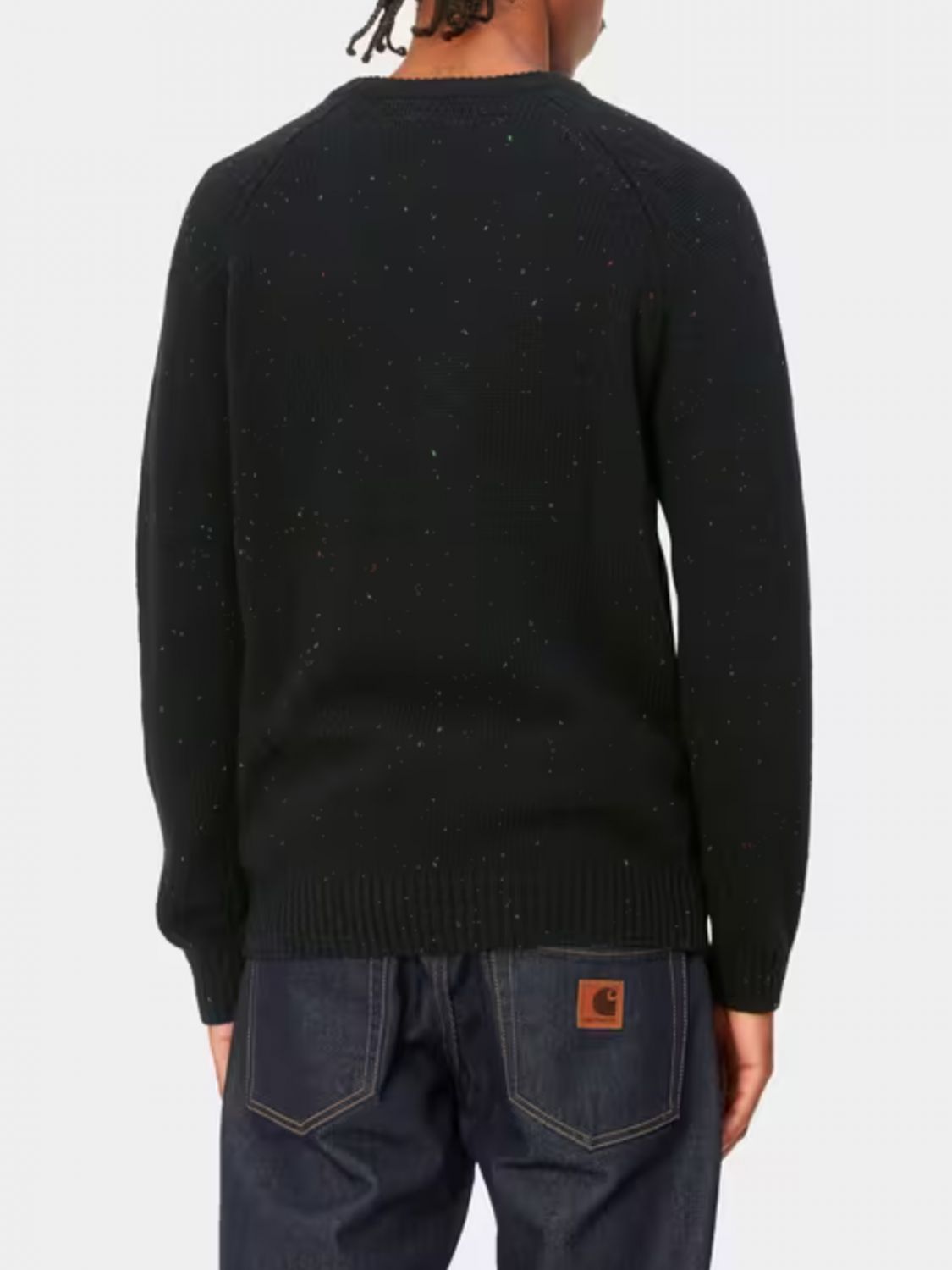 CARHARTT WIP PULL: Pull à col rond CARHARTT WIP à manches longues en mélange de laine et coton, Noir - Img 2