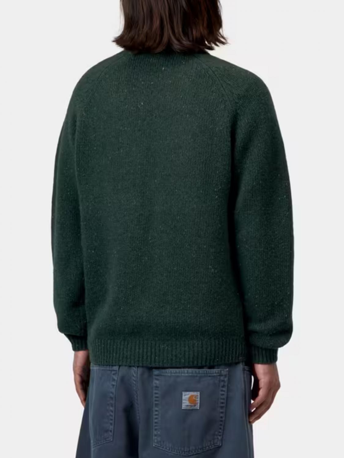 CARHARTT WIP PULL: Pull à col rond CARHARTT WIP à manches longues en mélange de laine et coton, Vert - Img 2