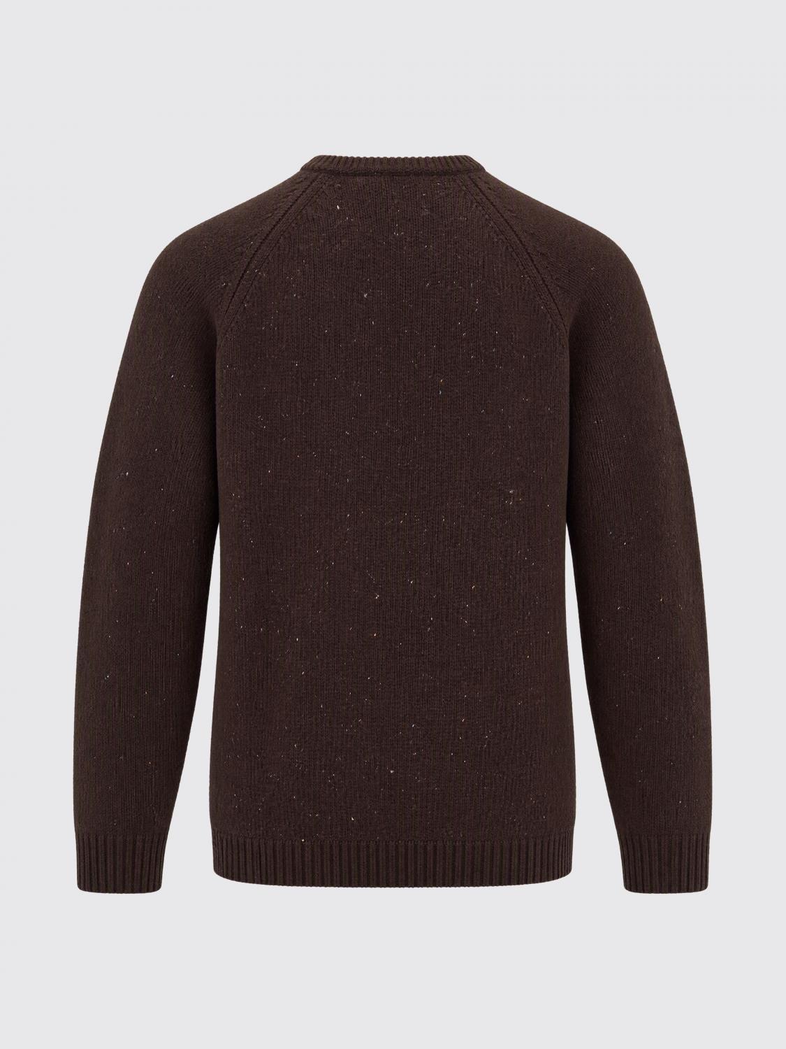 CARHARTT WIP PULL: Pull à col rond CARHARTT WIP à manches longues en mélange de laine et coton, Tabac - Img 3
