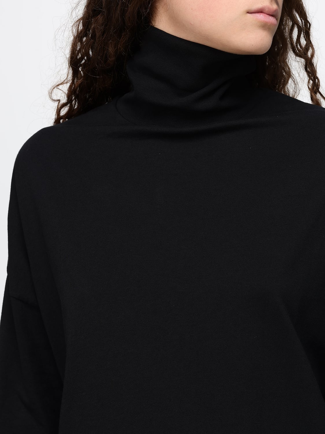 LOEWE TOP: Dolcevita relaxed fit Loewe in cotone a maniche lunghe con spalle cadute, Nero - Img 5