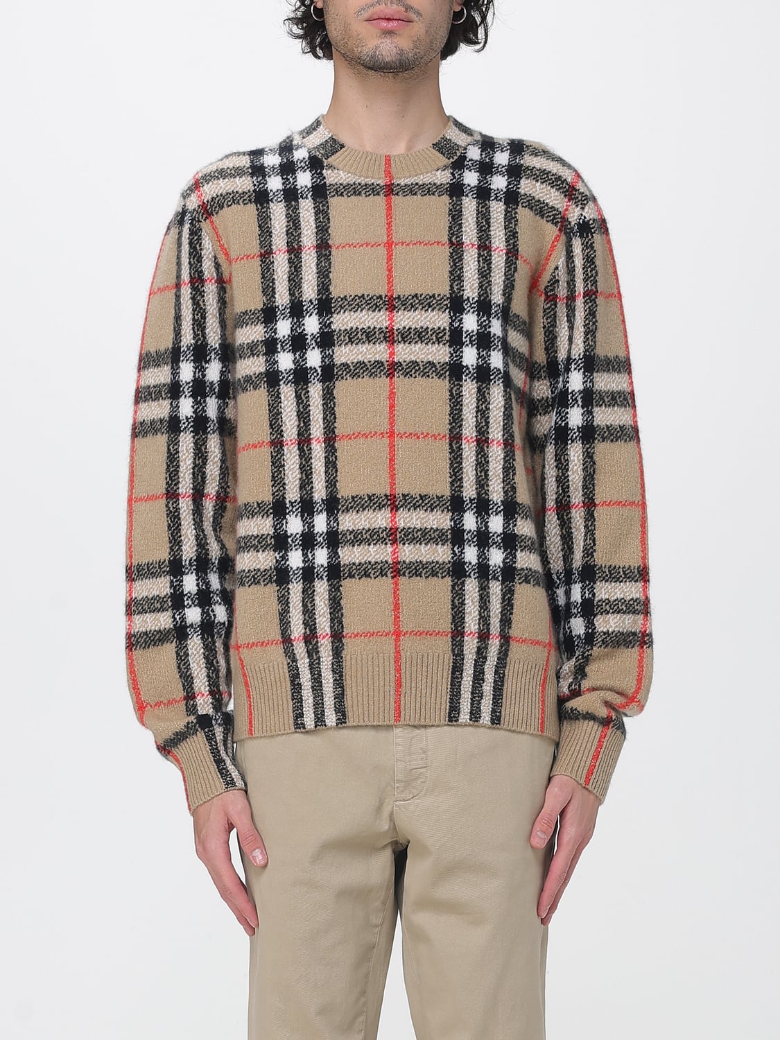 BURBERRY SWEATER: Sweater men Burberry, Earth - Img 1