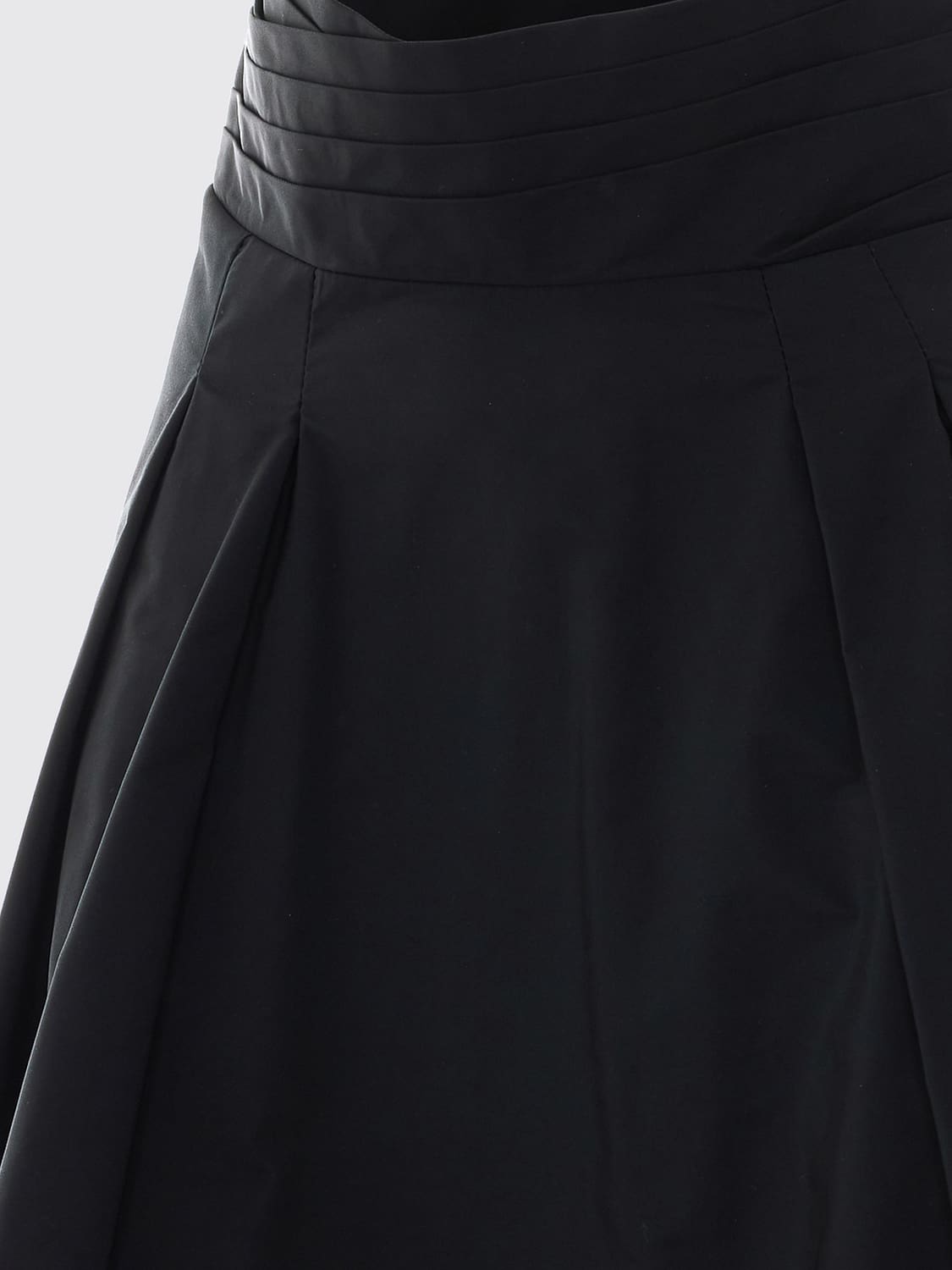 ELISABETTA FRANCHI ROCK: ELISABETTA FRANCHI Ausgestellter Crêpe-Midirock mit hoher Taille, Schwarz - Img 4