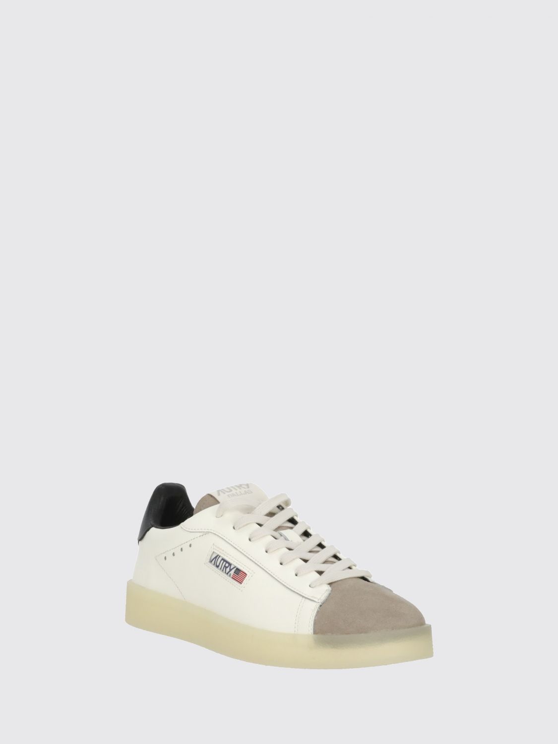 AUTRY SNEAKERS: Sneakers Dallas Low Autry in pelle di vitello bicolore con caviglia imbottita, Avorio - Img 2