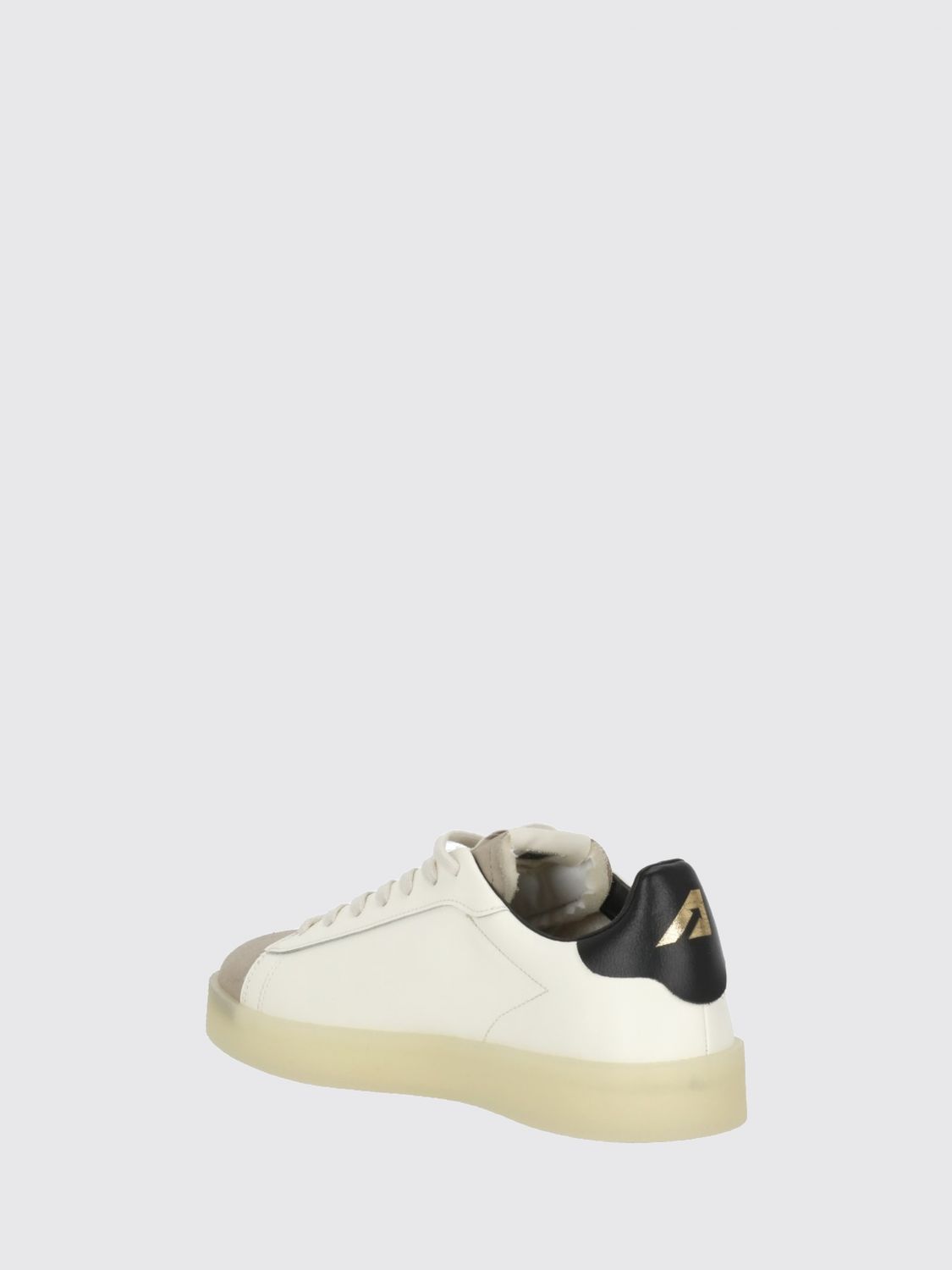 AUTRY SNEAKERS: Sneakers Dallas Low Autry in pelle di vitello bicolore con caviglia imbottita, Avorio - Img 3