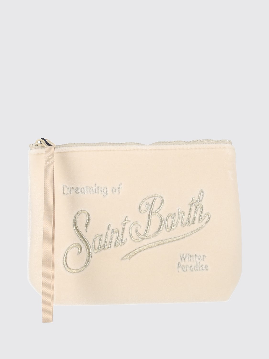 MC2 SAINT BARTH MINI BOLSO: Minibolso de mano Aline MC2 Saint Barth de chenilla con logotipo bordado, Fantasía - Img 1