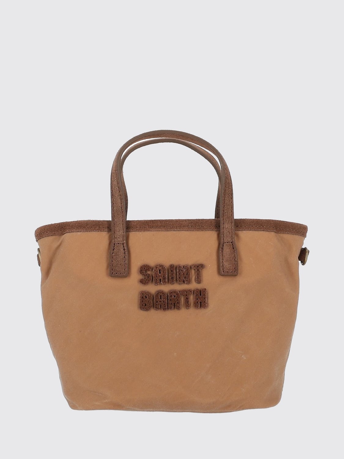 MC2 SAINT BARTH BORSA A MANO: Borsa a mano MC2 Saint Barth in poliestere con doppio manico e logo applicato, Fa01 - Img 1