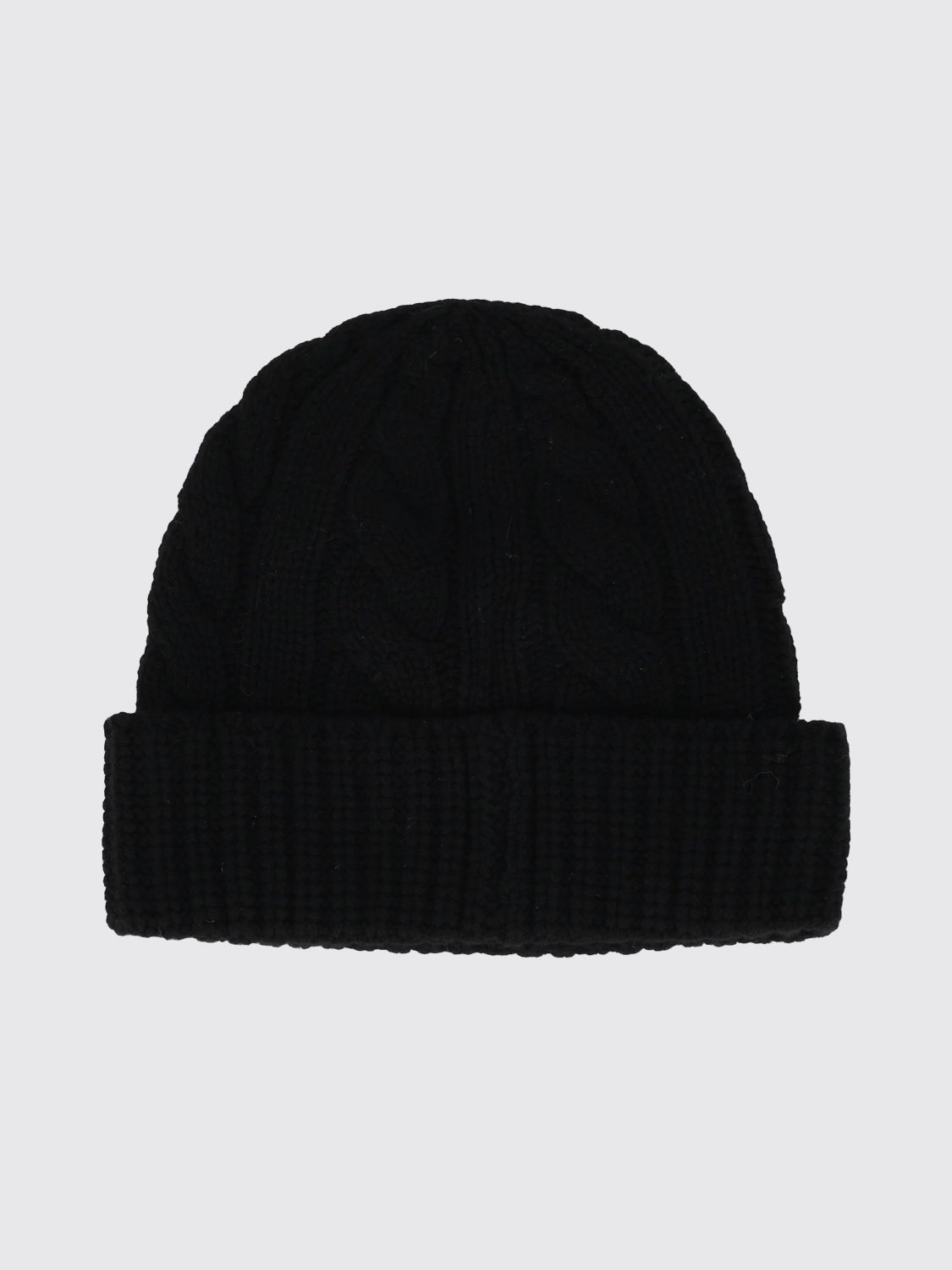 MC2 SAINT BARTH SOMBRERO: Gorro beanie MC2 Saint Barth de pura lana acanalada con vuelta y logo, Negro - Img 2