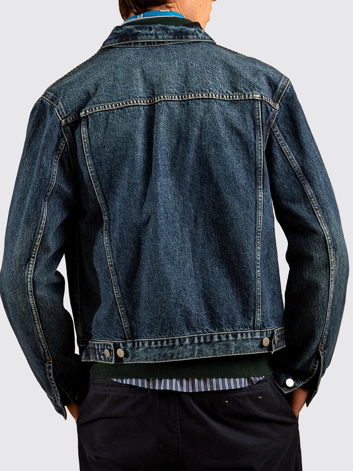 LA MARTINA JACKET: La Martina Cotton Denim Shirt Jacket with Patch Pockets and Metal Buttons, Indigo - Img 2