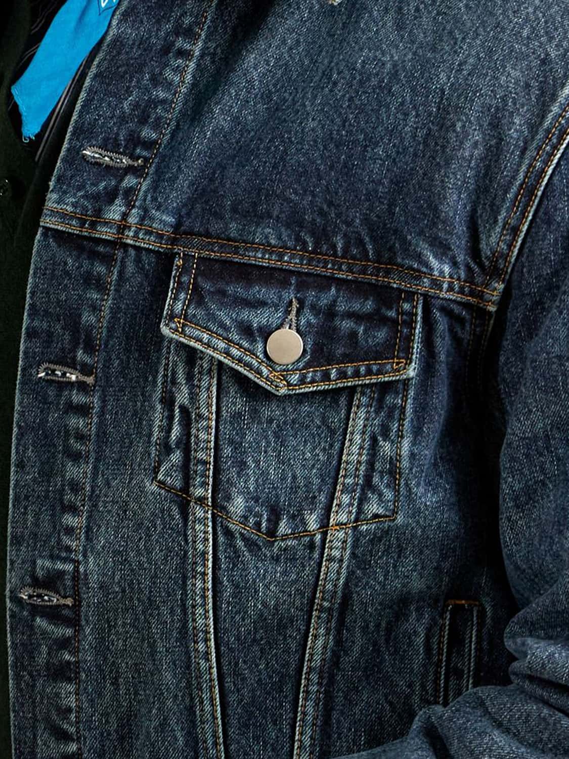 LA MARTINA JACKET: La Martina Cotton Denim Shirt Jacket with Patch Pockets and Metal Buttons, Indigo - Img 3