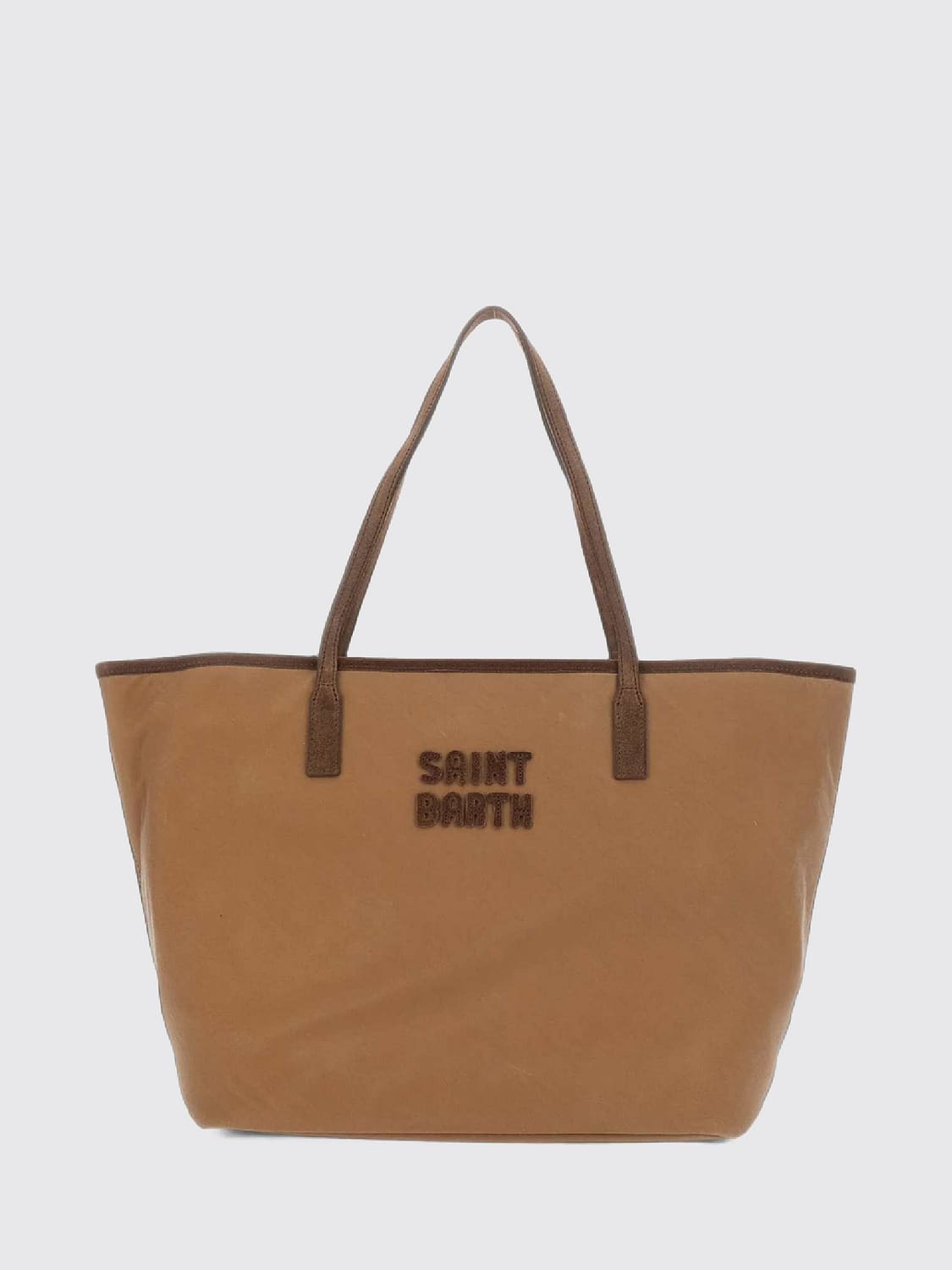 MC2 SAINT BARTH BOLSO TOTE: Bolso tote MC2 Saint Barth de lona encerada con doble asa y logotipo en contraste, Fantasía - Img 1