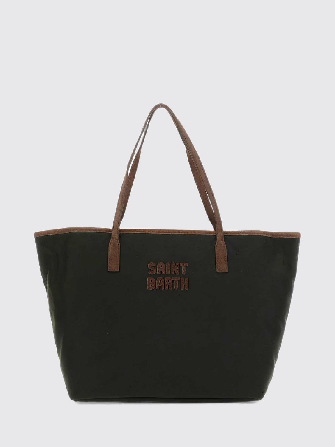 MC2 SAINT BARTH BORSA TOTE: Borsa tote MC2 Saint Barth in canvas cerato con doppio manico e logo a contrasto, Fa01 - Img 1