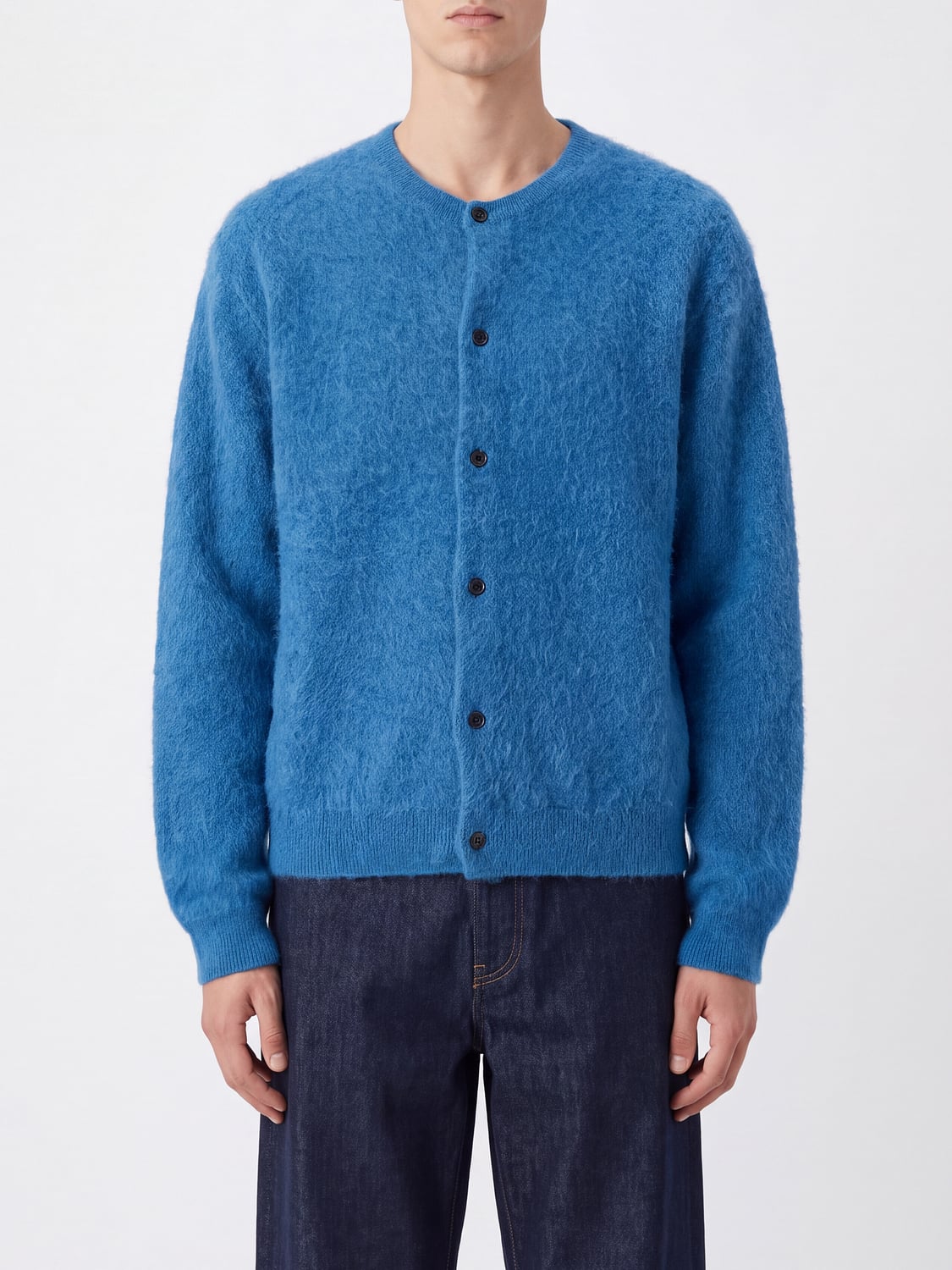 AURALEE SWEATER: Sweater men Auralee, Blue - Img 1