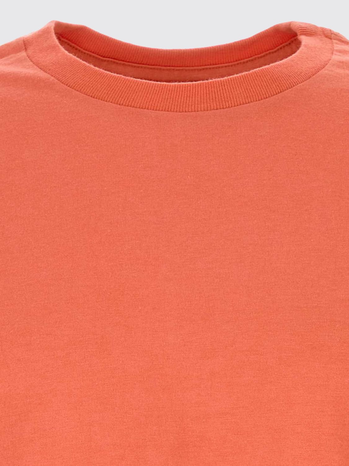 AURALEE T-SHIRT: Auralee Long-Sleeved Cotton and Cashmere T-Shirt with Dropped Shoulders, Pink - Img 4