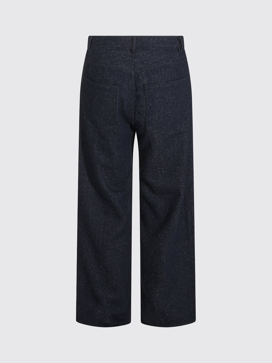 AURALEE PANTALONI: Pantaloni a gamba larga Auralee in pura seta con design a cinque tasche, Blue Navy - Img 3