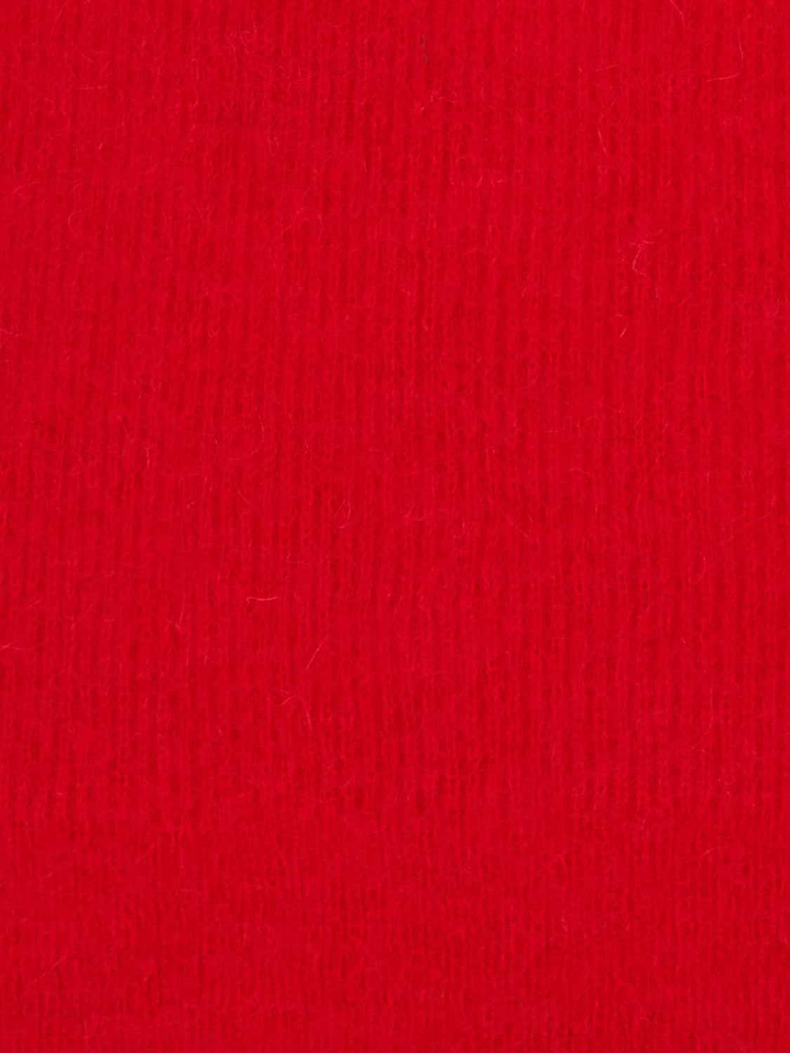 AURALEE POLO SHIRT: Long-Sleeved Alpaca Blend Knit Polo Auralee, Red - Img 4