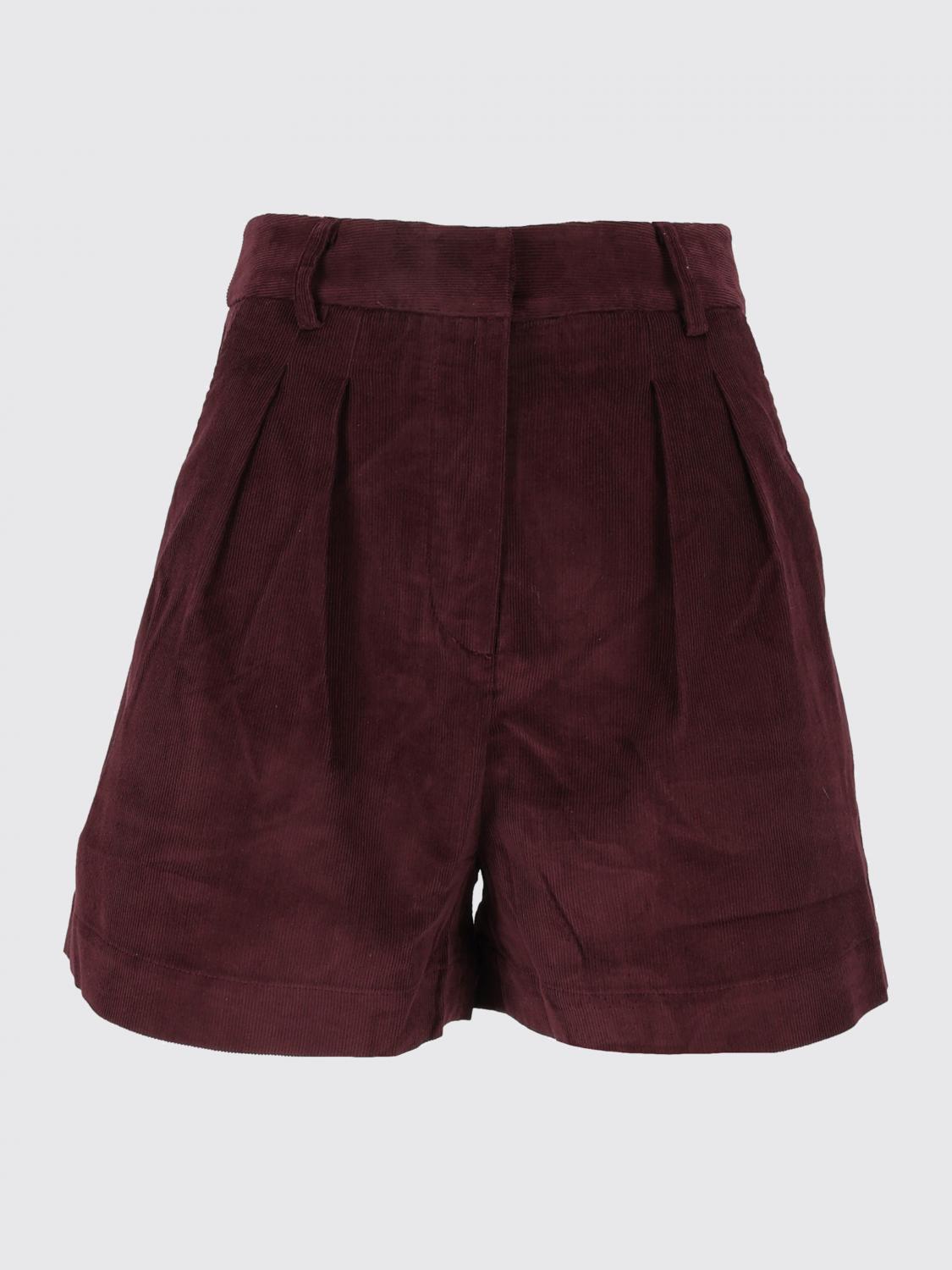 MC2 SAINT BARTH SHORTS: Samt-Shorts MC2 Saint Barth mit Bundfalten und Gürtelschlaufen, Violett - Img 2