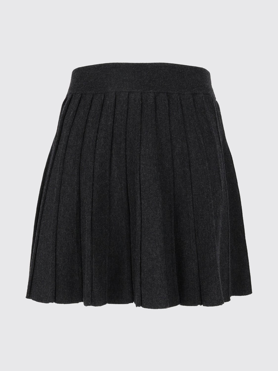 MC2 SAINT BARTH FALDA: Minifalda de punto MC2 Saint Barth de mezcla de algodón y talle alto, Gris - Img 2