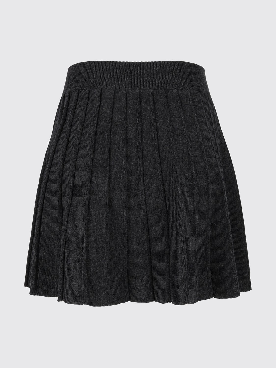 MC2 SAINT BARTH FALDA: Minifalda de punto MC2 Saint Barth de mezcla de algodón y talle alto, Gris - Img 3