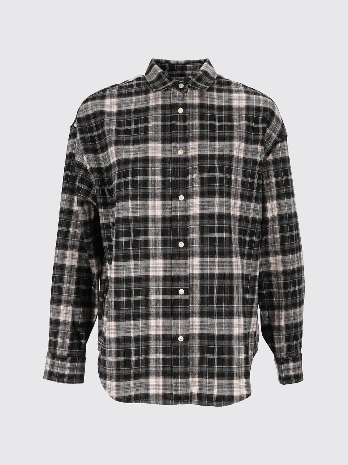 MC2 SAINT BARTH CAMISA: Camisa de cuadros de manga larga MC2 Saint Barth en mezcla de viscosa, Negro - Img 2