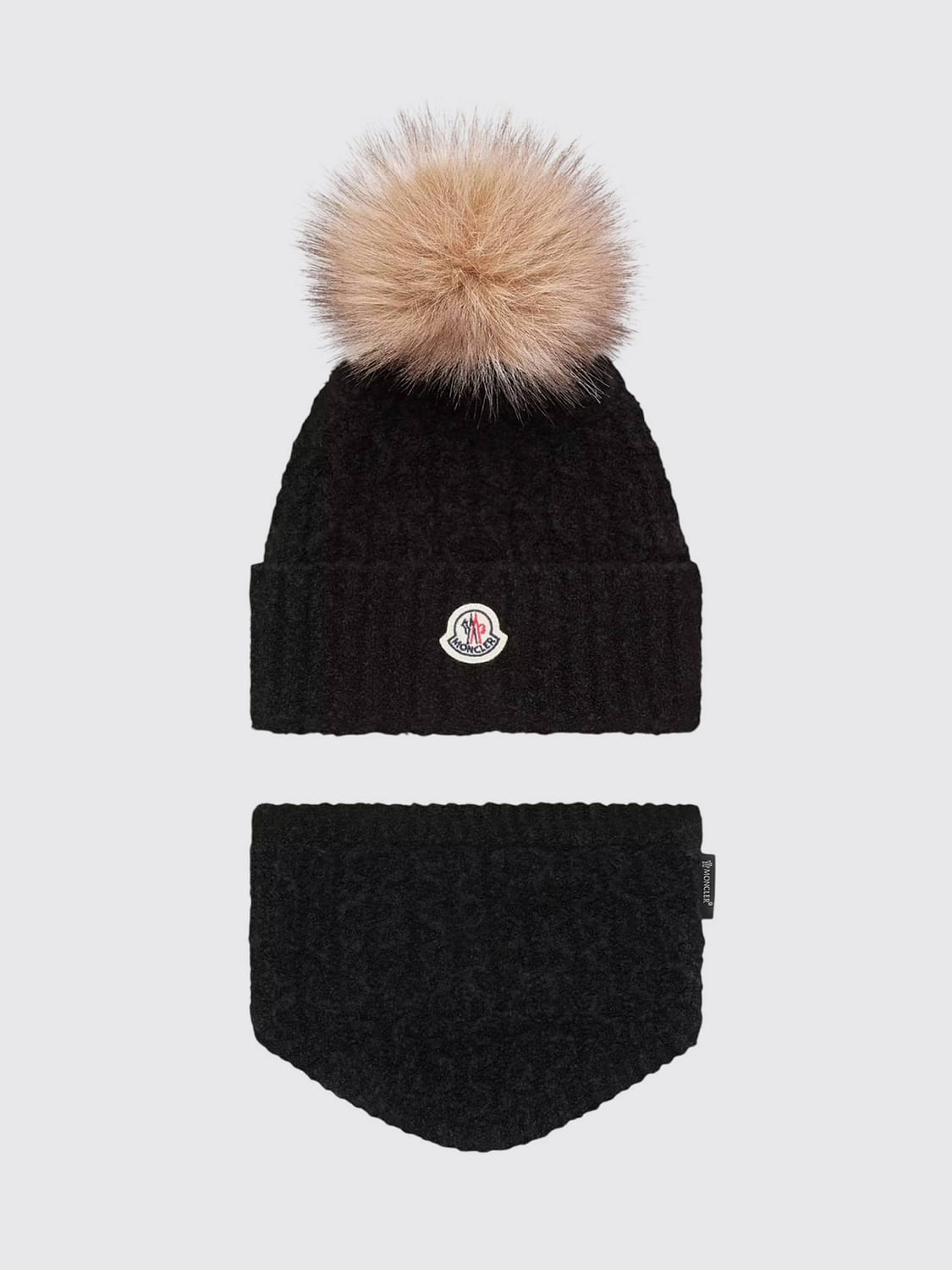 MONCLER BUFANDA: Bufanda niños Moncler, Negro - Img 1