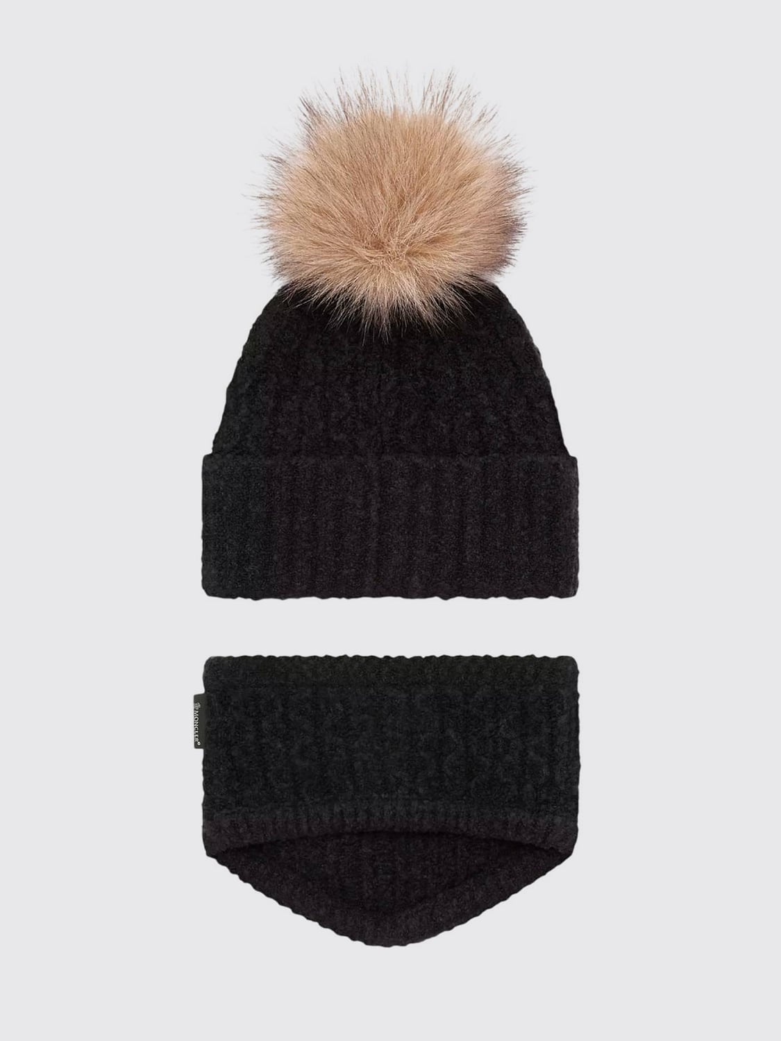 MONCLER BUFANDA: Bufanda niños Moncler, Negro - Img 2