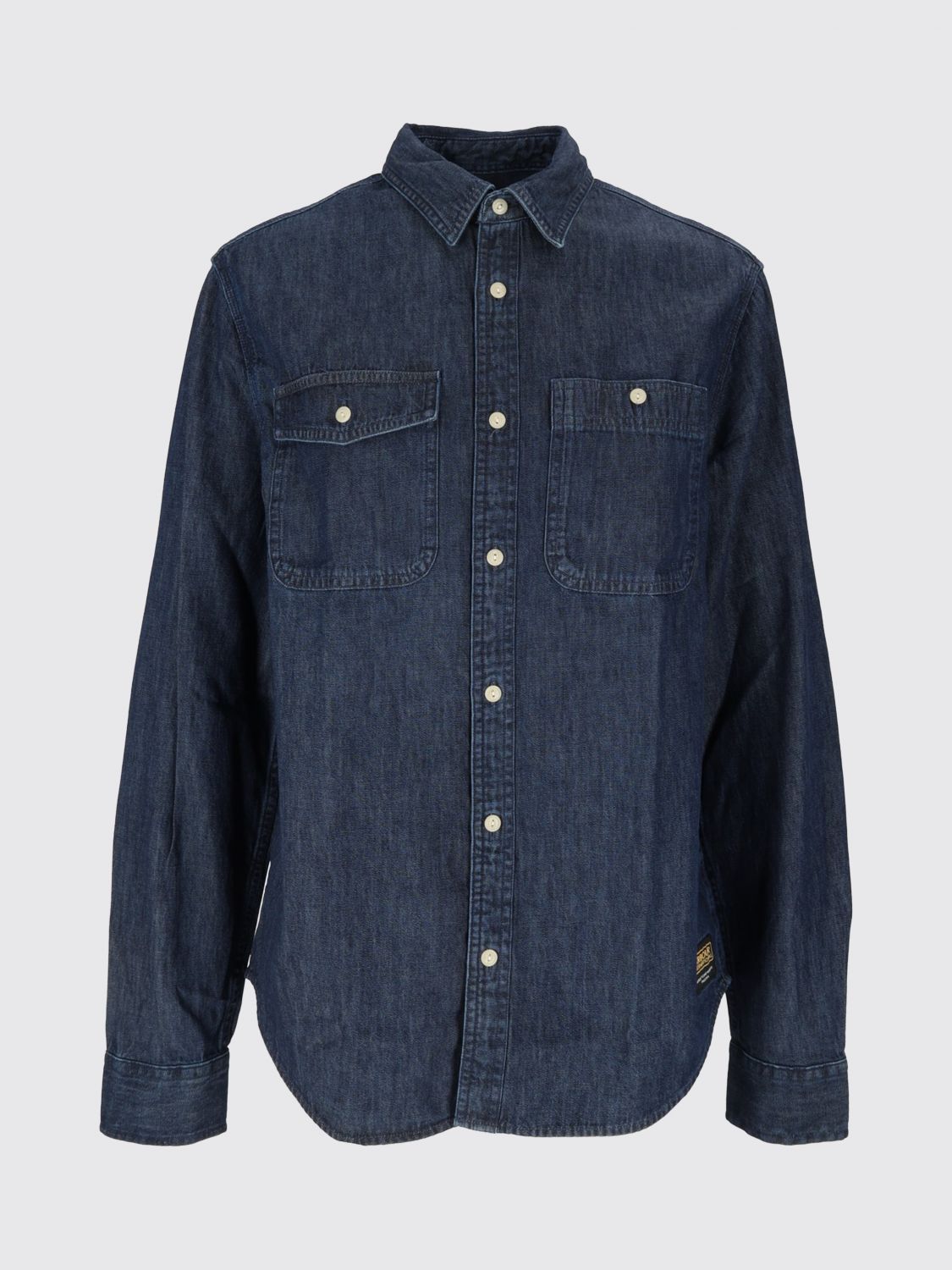 BARBOUR HEMD: Lässiges Barbour Jeanshemd aus Baumwolle mit aufgesetzten Taschen und abgerundetem Saum, Blau - Img 2