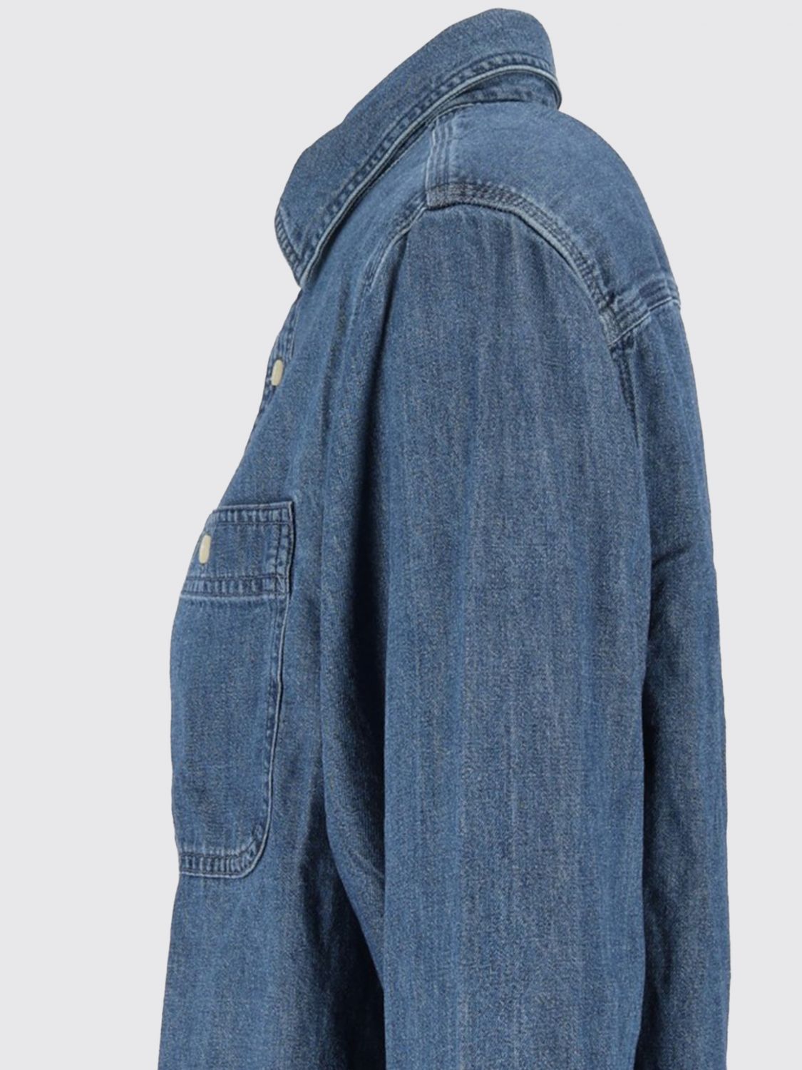 BARBOUR HEMD: Lässiges Barbour Jeanshemd aus Baumwolle mit aufgesetzten Taschen und abgerundetem Saum, Blau 1 - Img 4