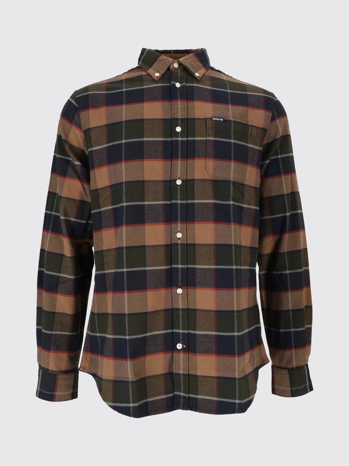 BARBOUR HEMD: Slim-Fit Barbour Hemd aus karierter Baumwolle mit Button-Down-Kragen, Grün - Img 2