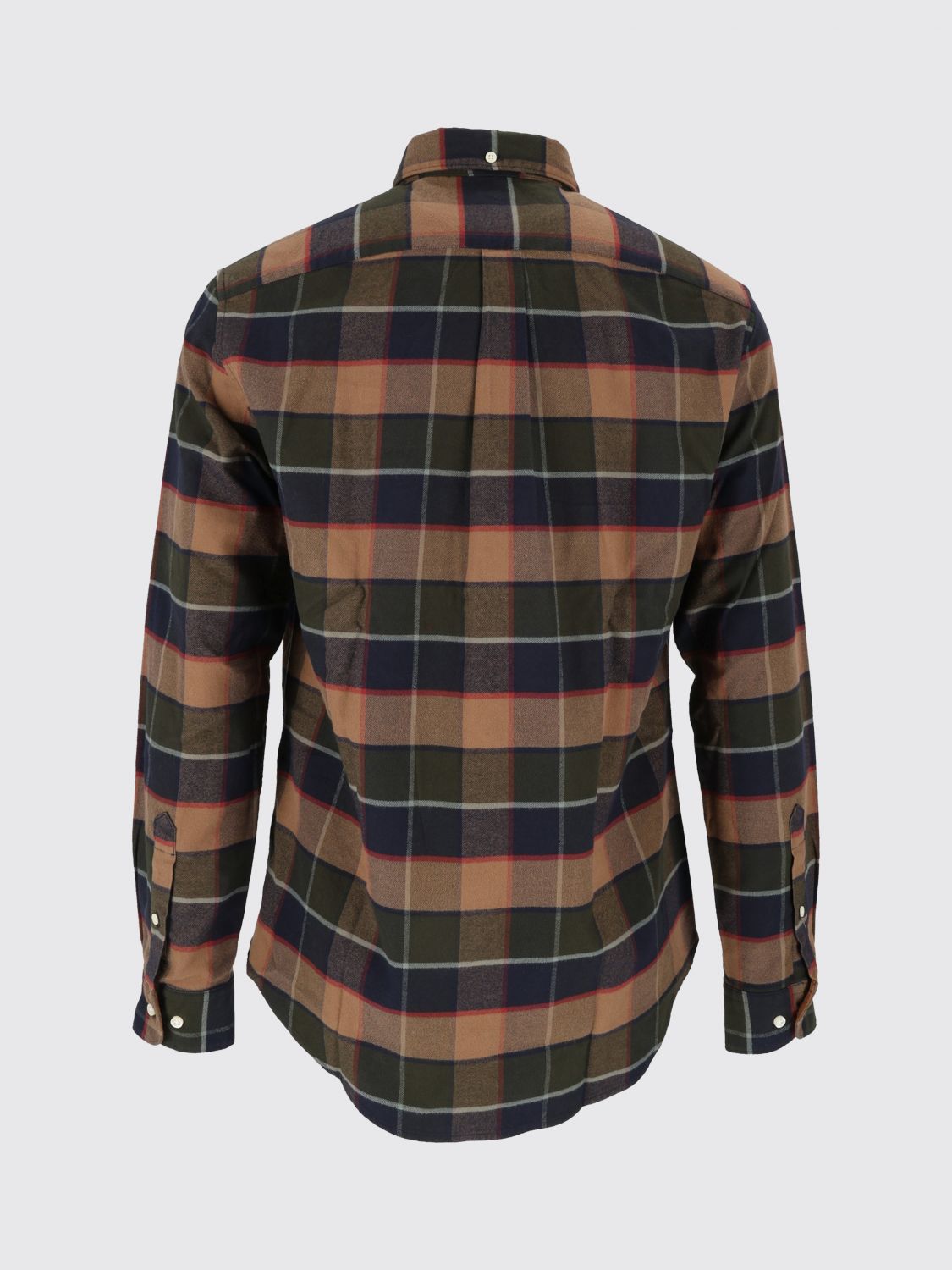 BARBOUR HEMD: Slim-Fit Barbour Hemd aus karierter Baumwolle mit Button-Down-Kragen, Grün - Img 3