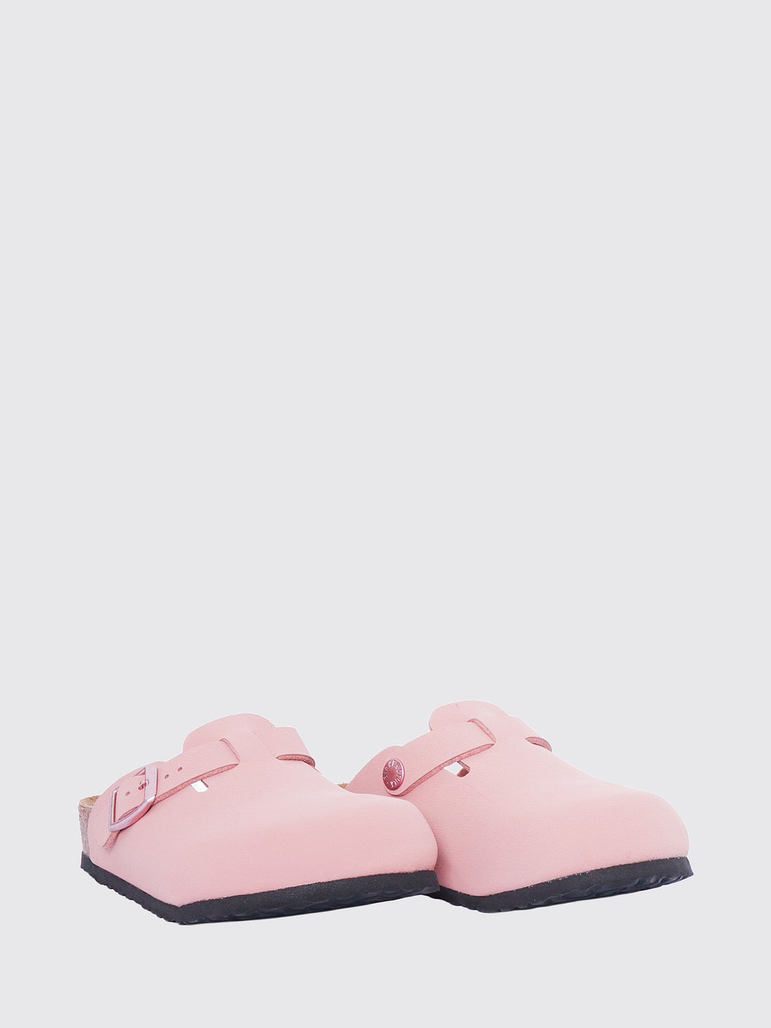 BIRKENSTOCK シューズ: BIRKENSTOCK Boston Birko-Flor® アジャスタブルストラップ付き ミュール, ピンク - Img 2