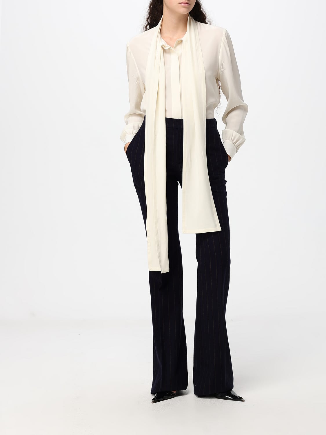 SAINT LAURENT PANTALONES: Pantalones mujer Saint Laurent, Ambar - Img 2