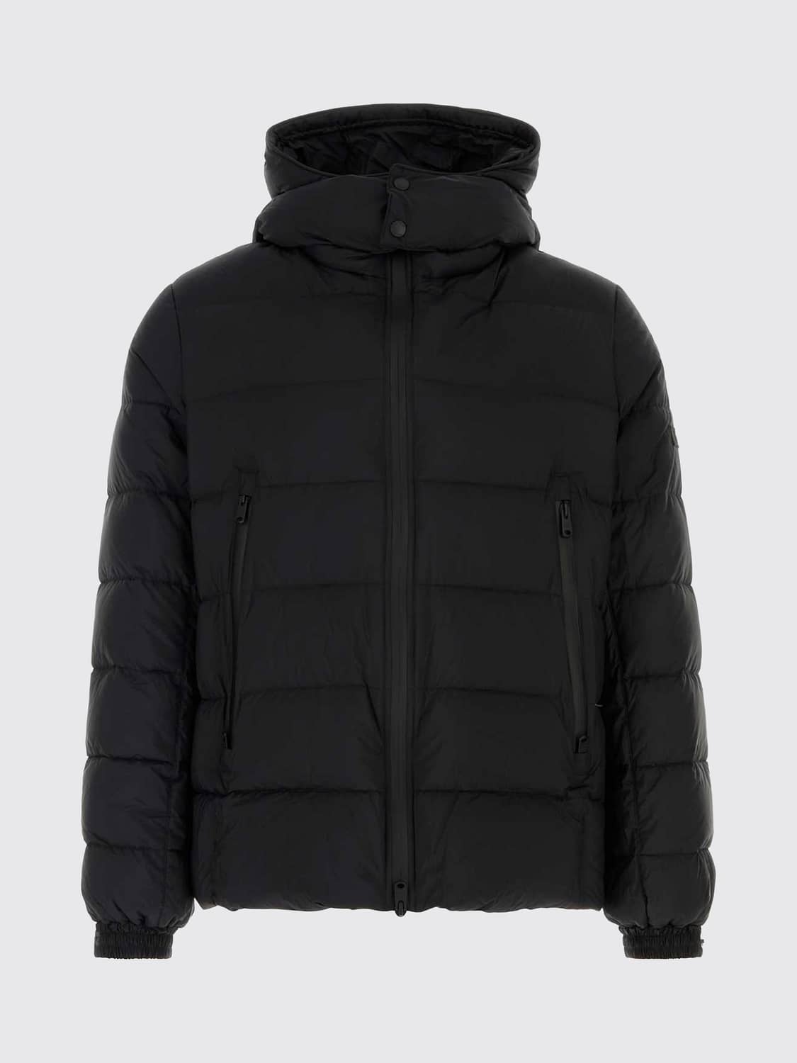 TATRAS JACKET: Tatras Short Quilted Nylon Puffer Jacket with Hood and Elasticated Cuffs, Black - Img 2