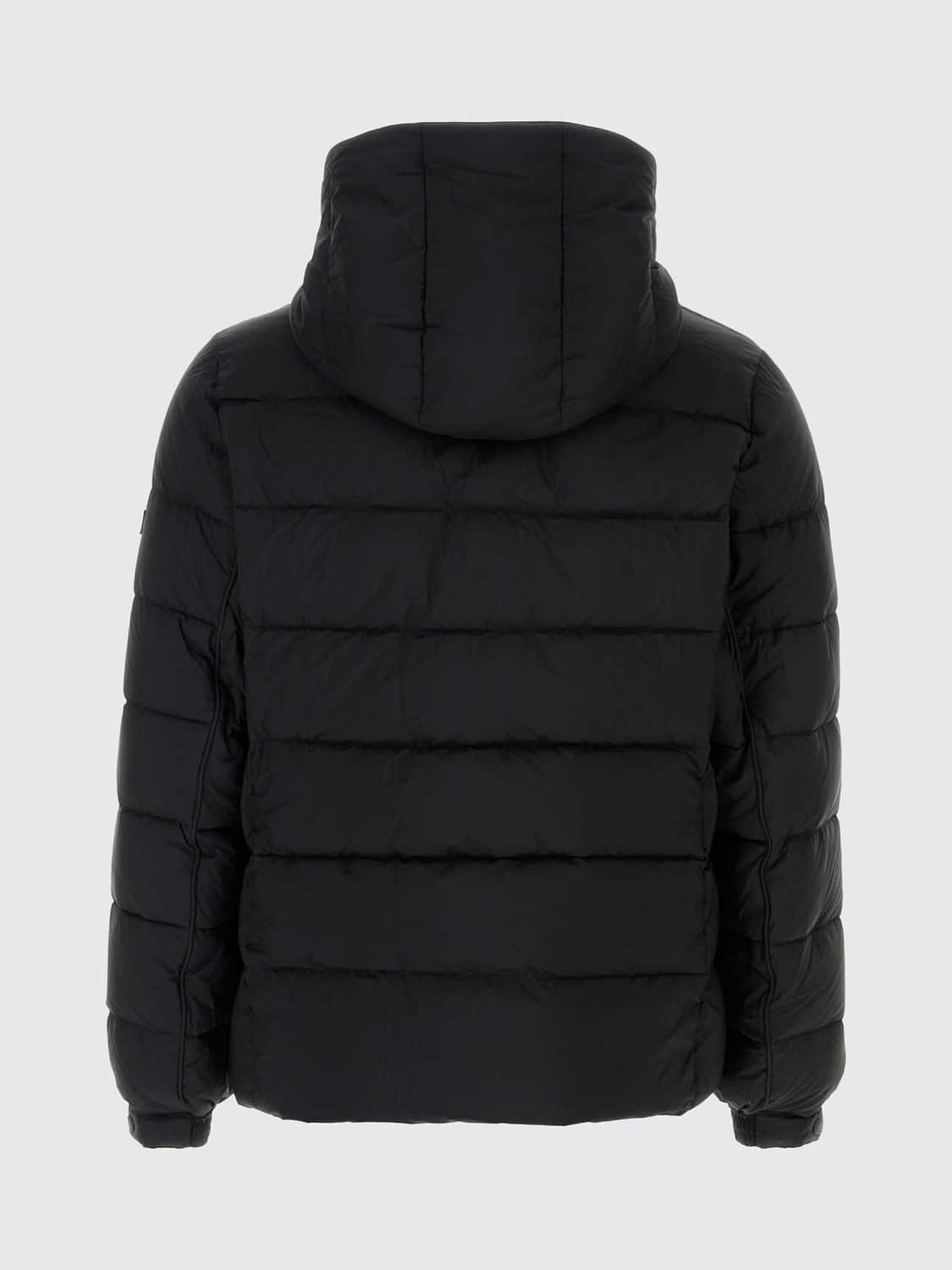 TATRAS JACKET: Tatras Short Quilted Nylon Puffer Jacket with Hood and Elasticated Cuffs, Black - Img 3