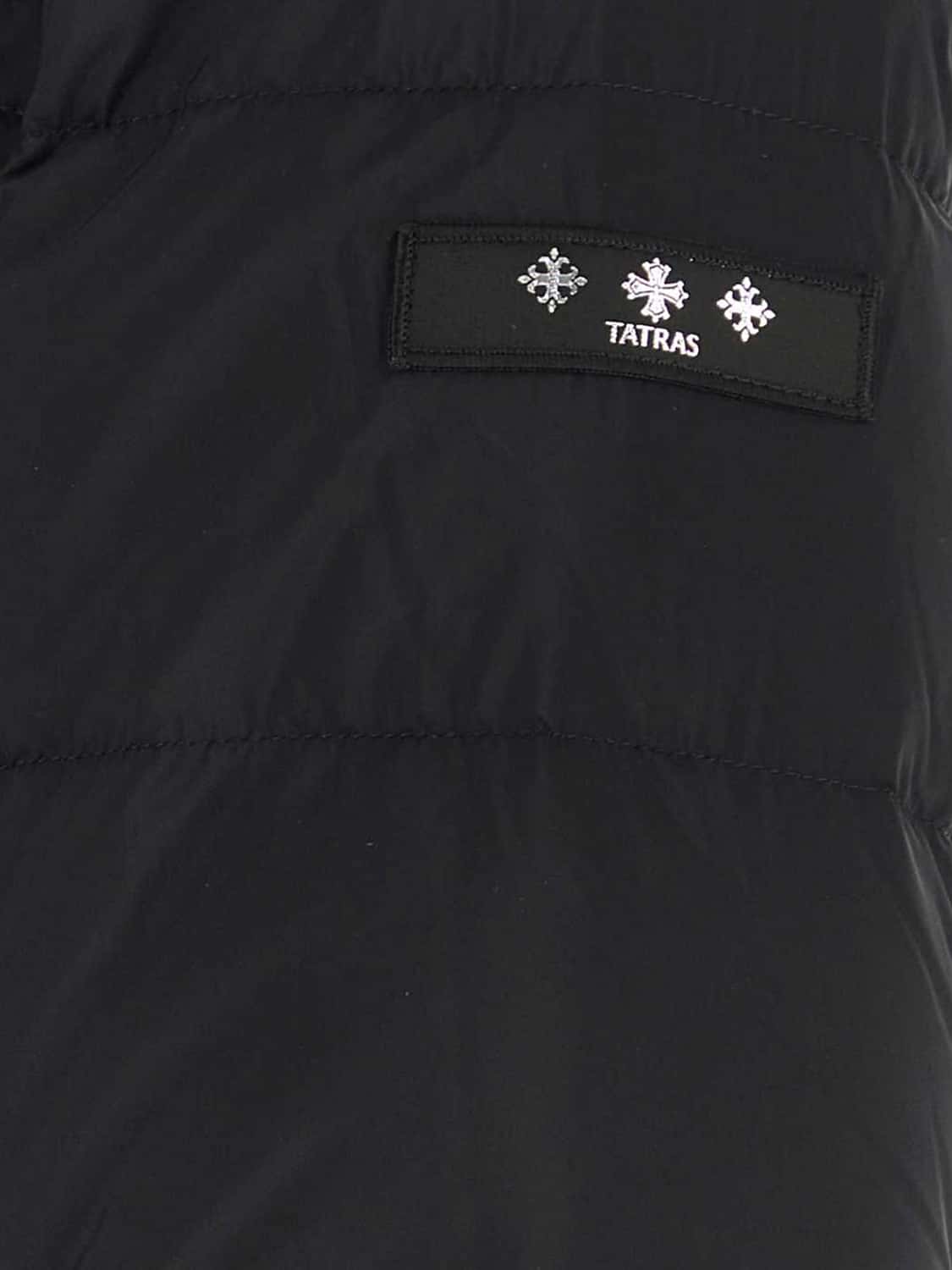 TATRAS JACKET: Tatras Short Quilted Nylon Puffer Jacket with Hood and Elasticated Cuffs, Black - Img 4