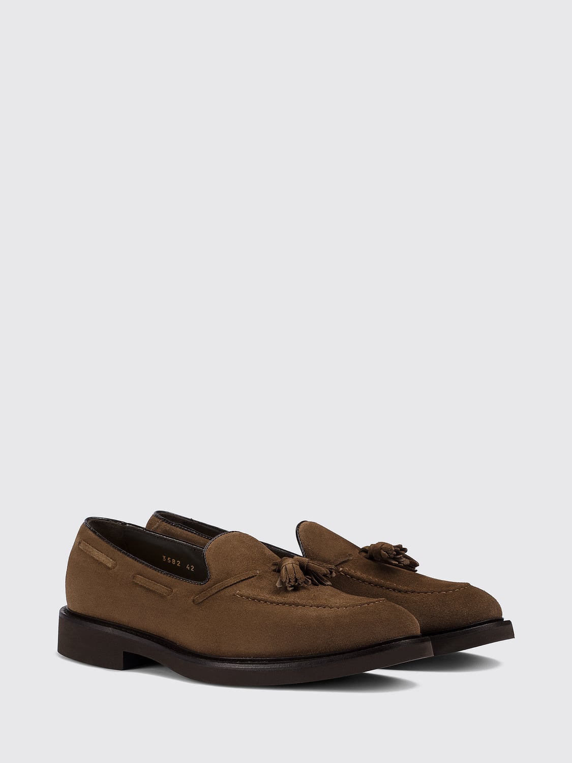 DOUCAL'S LOAFERS: Doucal's Suede Tassel Loafers with Rubber Sole, Beige - Img 2