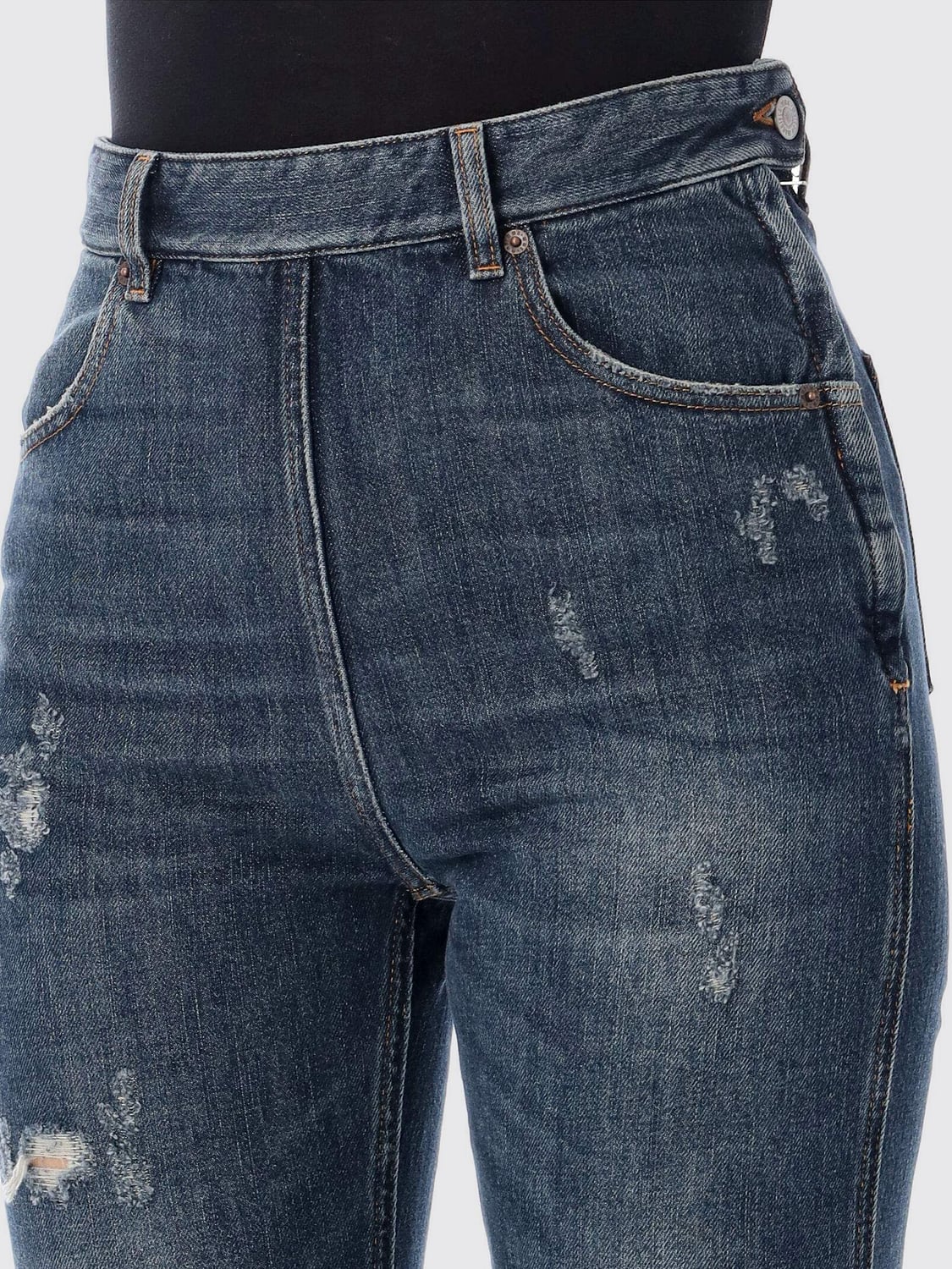 MM6 MAISON MARGIELA VAQUEROS: Vaqueros mujer Mm6 Maison Margiela, Azul Oscuro - Img 3