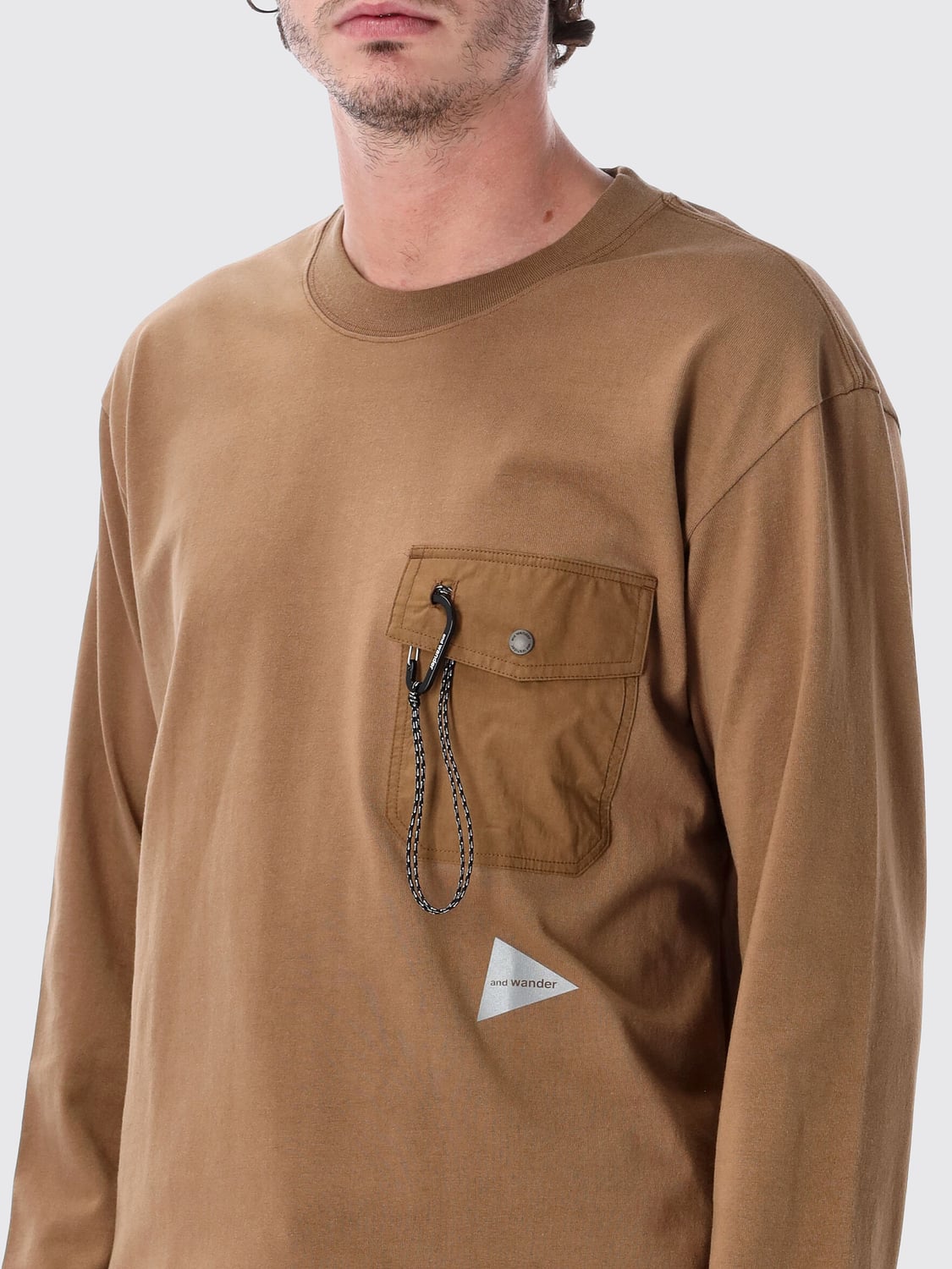 AND WANDER T-SHIRT: T-shirt herren And Wander, Braun - Img 3