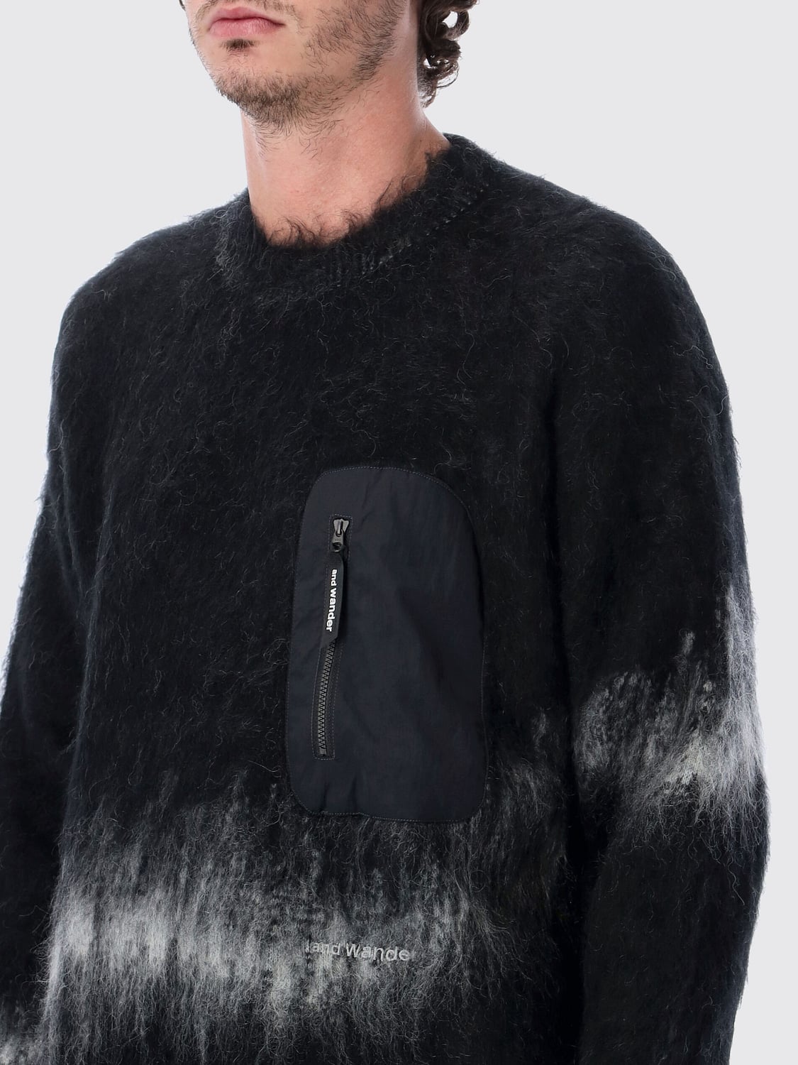 AND WANDER PULL: Pull homme And Wander, Noir - Img 3