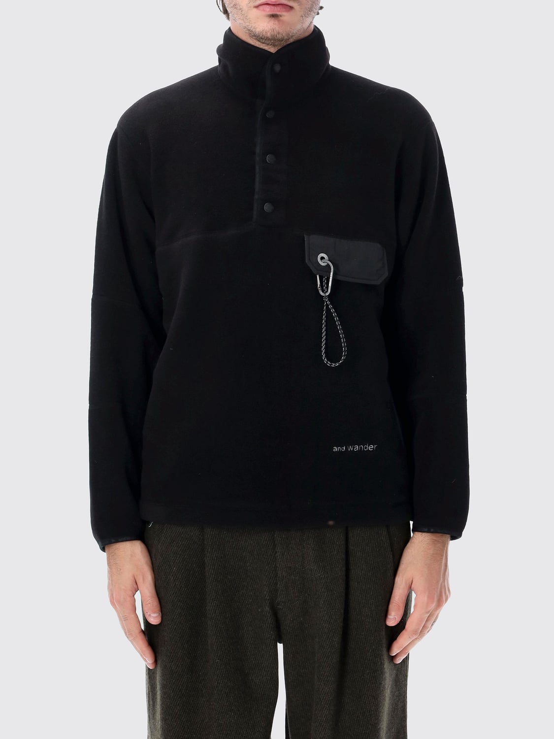 AND WANDER PULLOVER: Pullover herren And Wander, Schwarz - Img 1