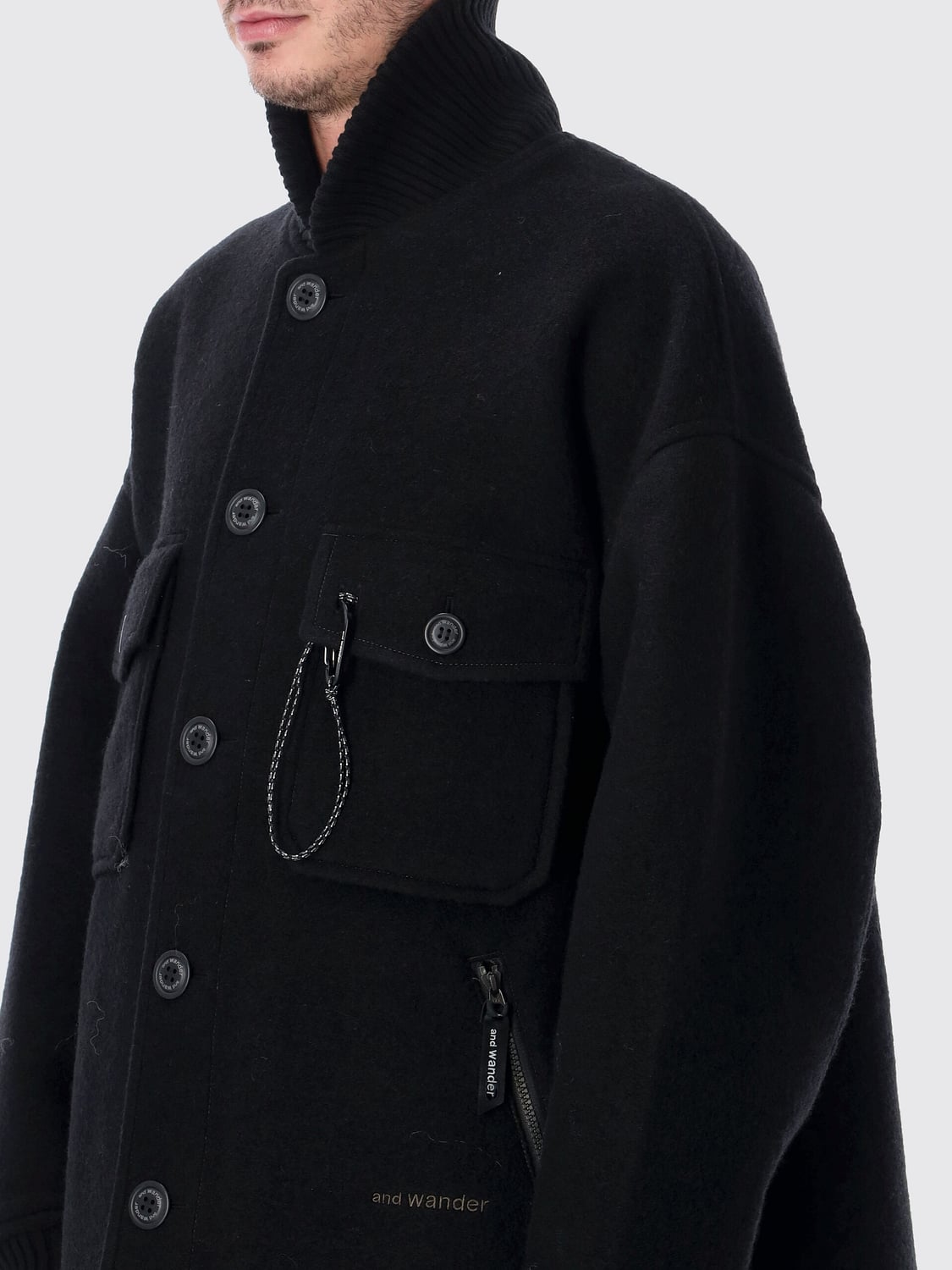 AND WANDER JACKET: Jacket men And Wander, Black - Img 3