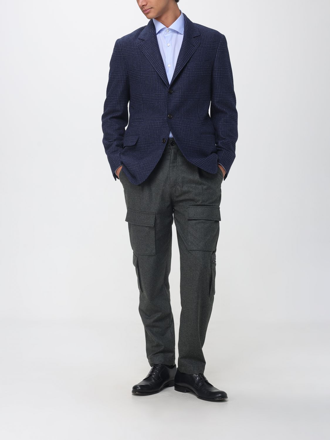 BRUNELLO CUCINELLI PANTS: Brunello Cucinelli Straight-Leg Virgin Wool Cargo Trousers, Green - Img 2