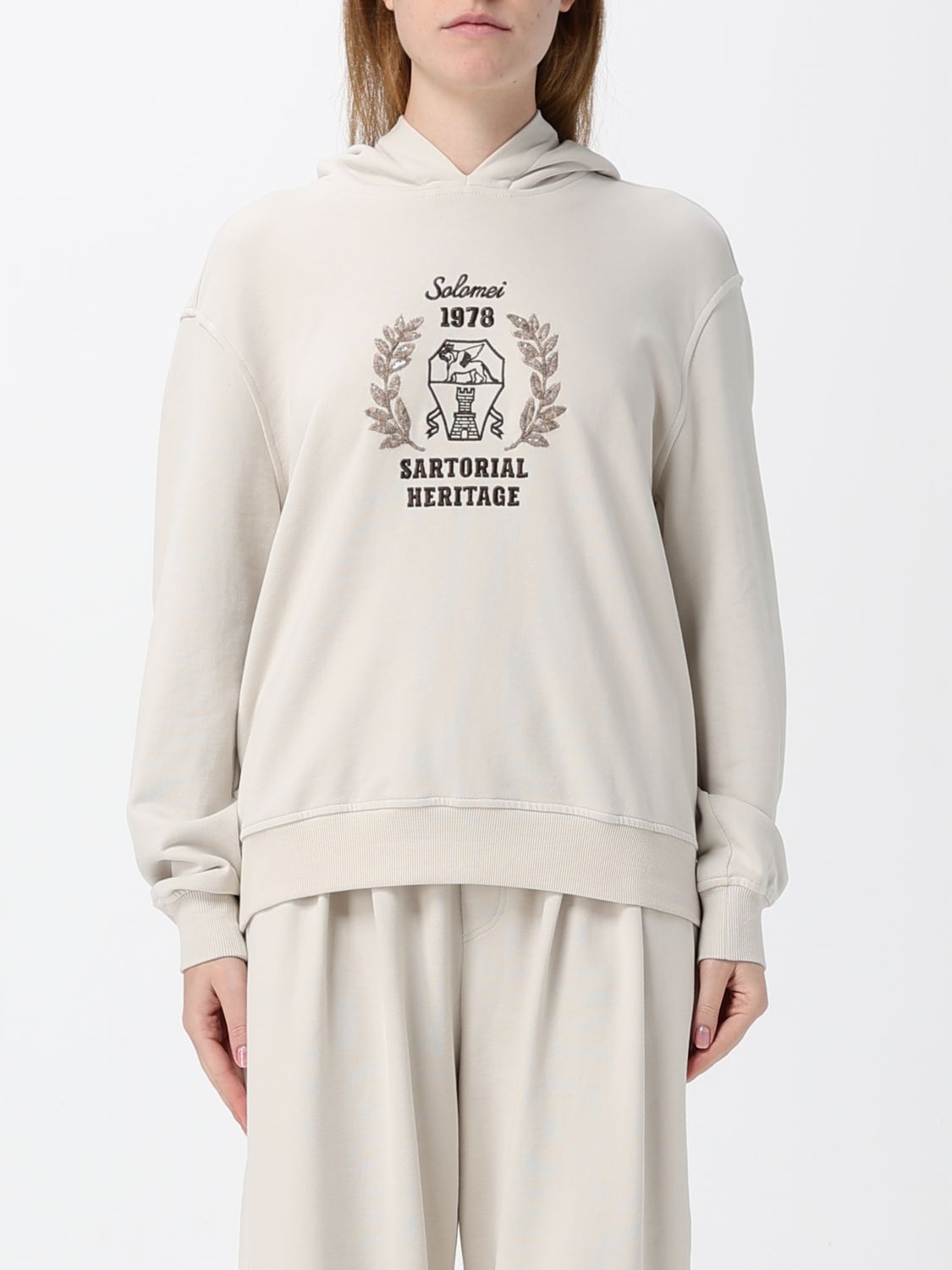 BRUNELLO CUCINELLI SUDADERA: Sudadera mujer Brunello Cucinelli, Blanco - Img 1