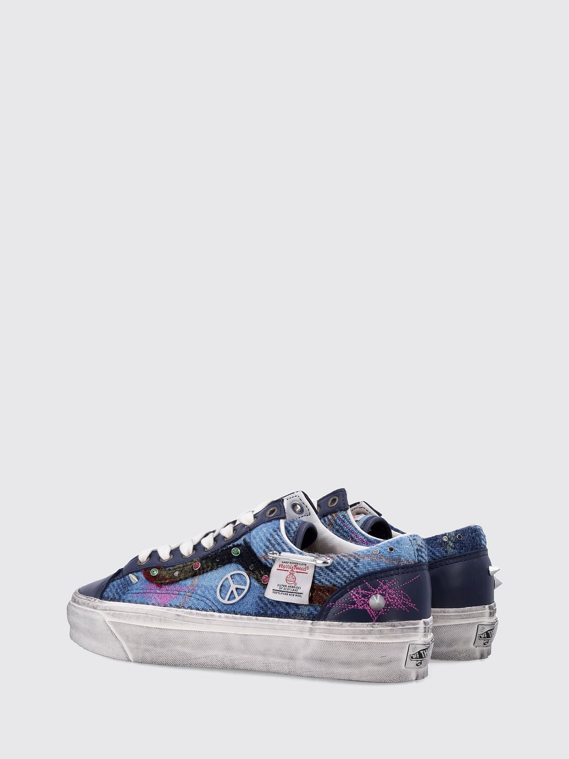 VANS SNEAKERS: Vans LX Old Skool 36 Low Top Canvas Sneakers with Contrast Logo, Blue 1 - Img 4