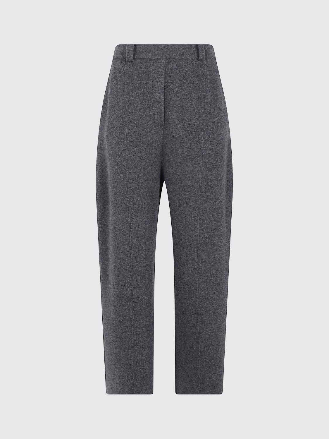 LISA YANG PANTALON: Pantalon droit Lisa Yang en maille de pur cachemire à taille mi-haute, Gris - Img 2