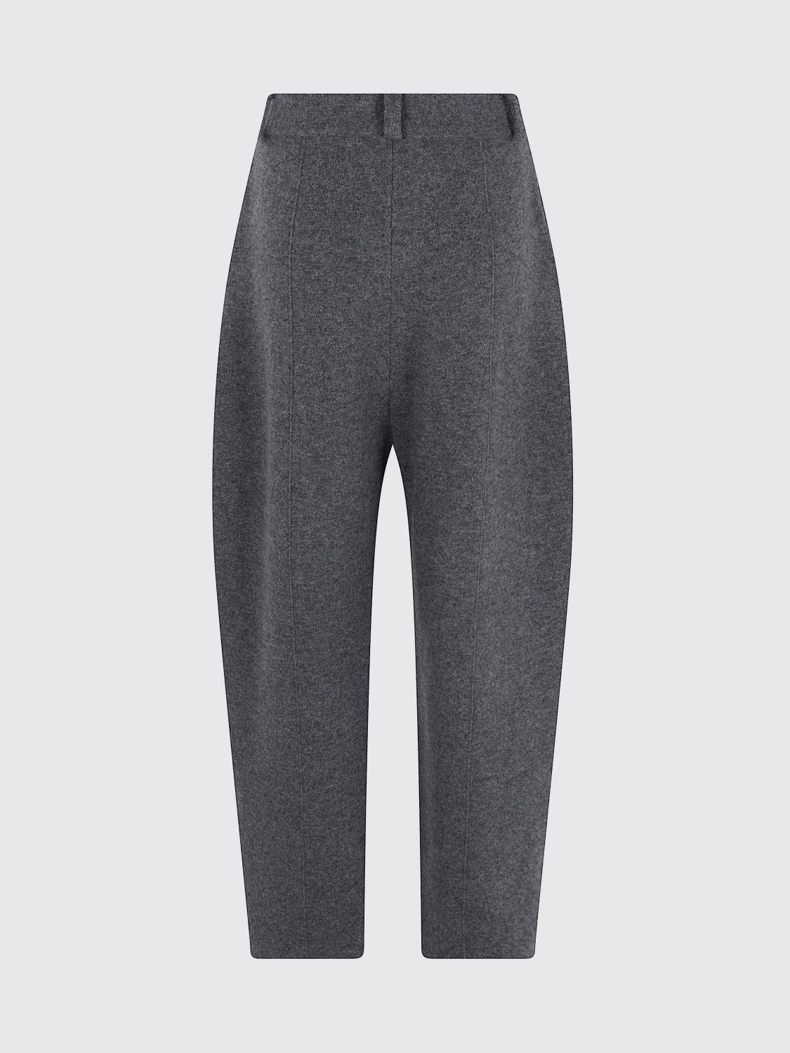 LISA YANG PANTALON: Pantalon droit Lisa Yang en maille de pur cachemire à taille mi-haute, Gris - Img 3