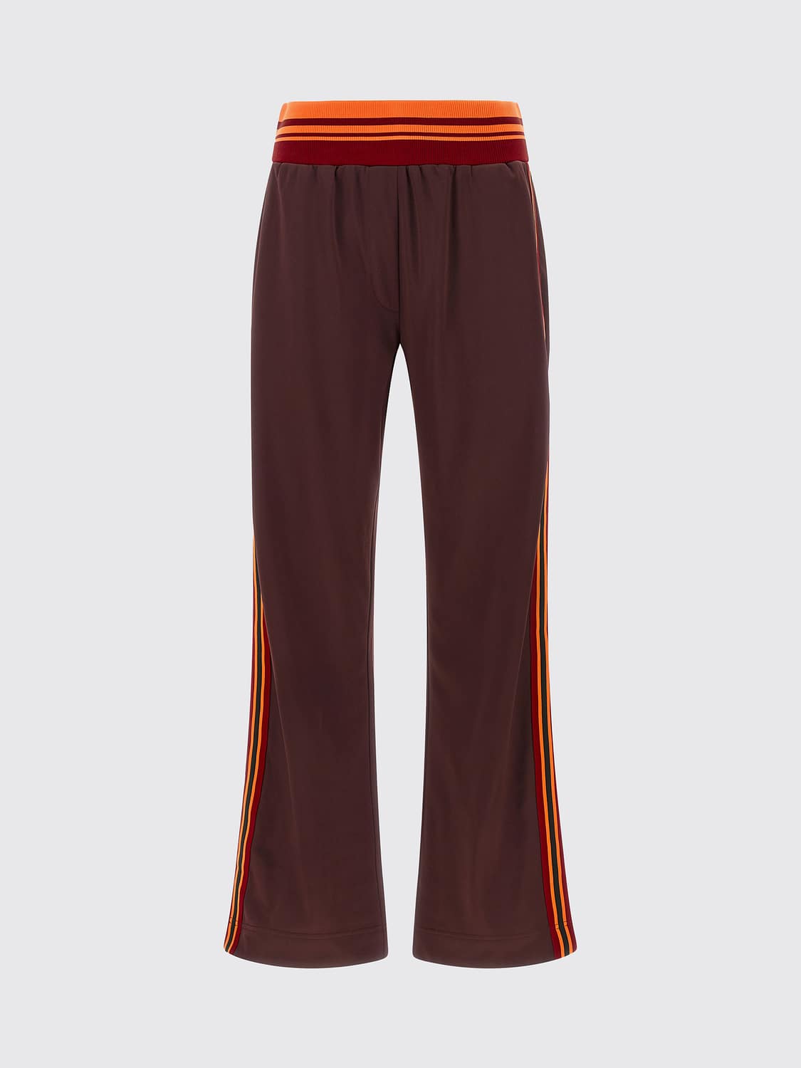 DRIES VAN NOTEN PANTALONES: Pantalón de chándal Huchisa Tape Dries Van Noten de talle alto y pernera recta, Marrón - Img 2