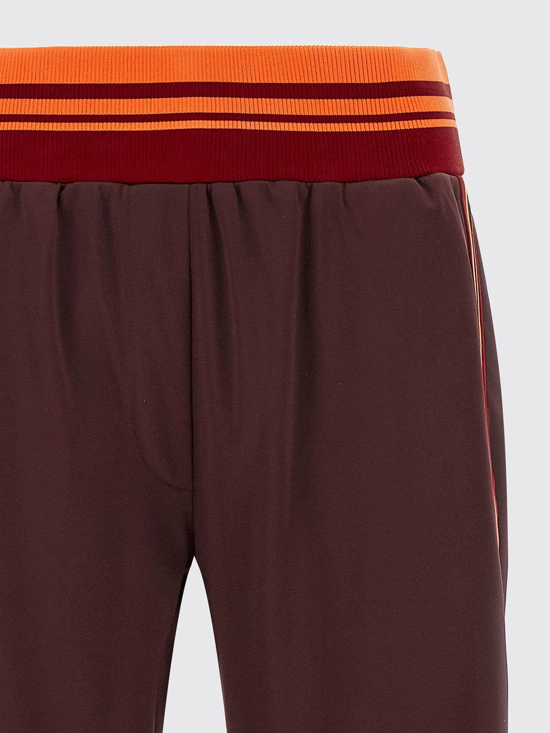 DRIES VAN NOTEN PANTALONES: Pantalón de chándal Huchisa Tape Dries Van Noten de talle alto y pernera recta, Marrón - Img 4