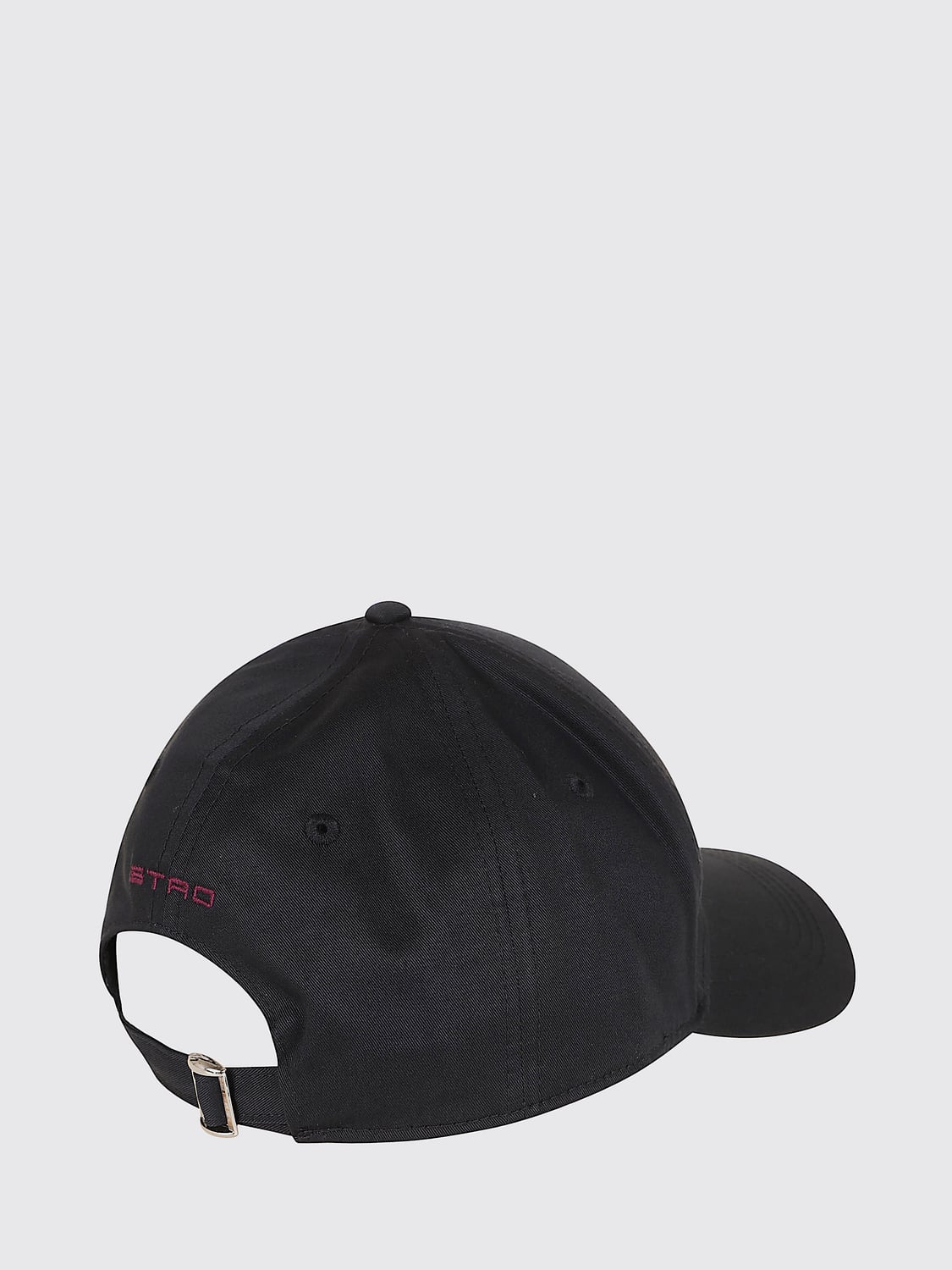 ETRO HAT: Etro Cotton Twill Baseball Cap with Embroidered Pegaso Logo, Blue - Img 2