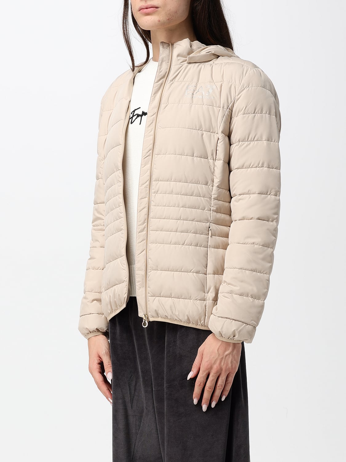 EA7 JACKE: Jacke damen Ea7, Beige - Img 3